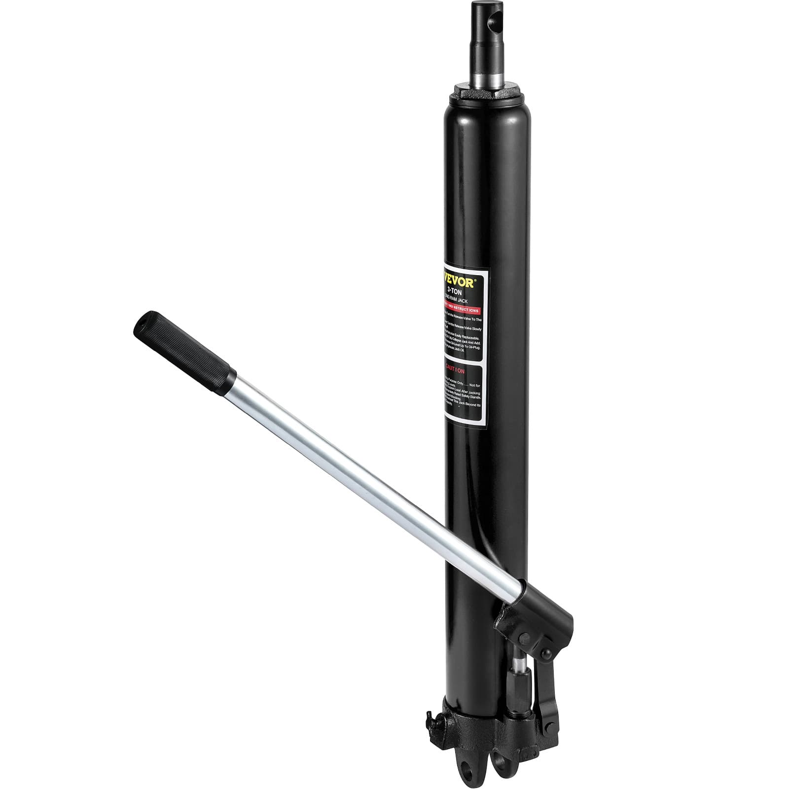 TEMU Vevor Hydraulic Long , 3 /6600 Lbs Capacity, With Single Piston Pump And Clevis Base, Manual With Handle, For Garage/shop , Engine Lift Hoist, Black