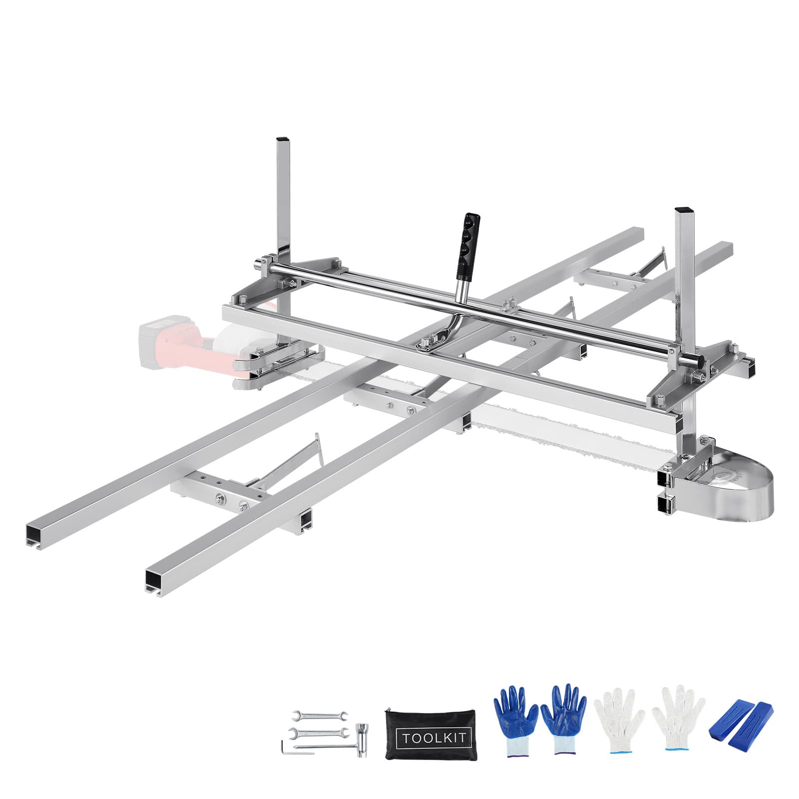 TEMU Vevor Chainsaw Mill And Rail Mill Guide System, Portable 14"-36" Guide Bar, 9ft Aluminum Saw Milling With Chainsaw Planking Mill For Woodworkers And Carpenters