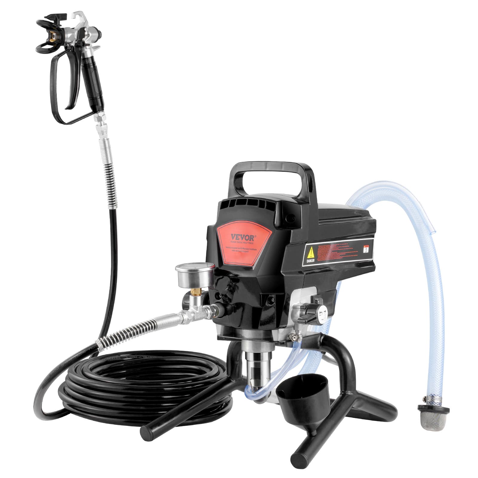 TEMU Vevor 950w Stand Airless Paint Sprayer, 3000psi High Efficiency Electric Airless Sprayer, Handheld Paint Sprayers For Home Interior And Exterior Furniture And Fences, Fine And Painting Effect