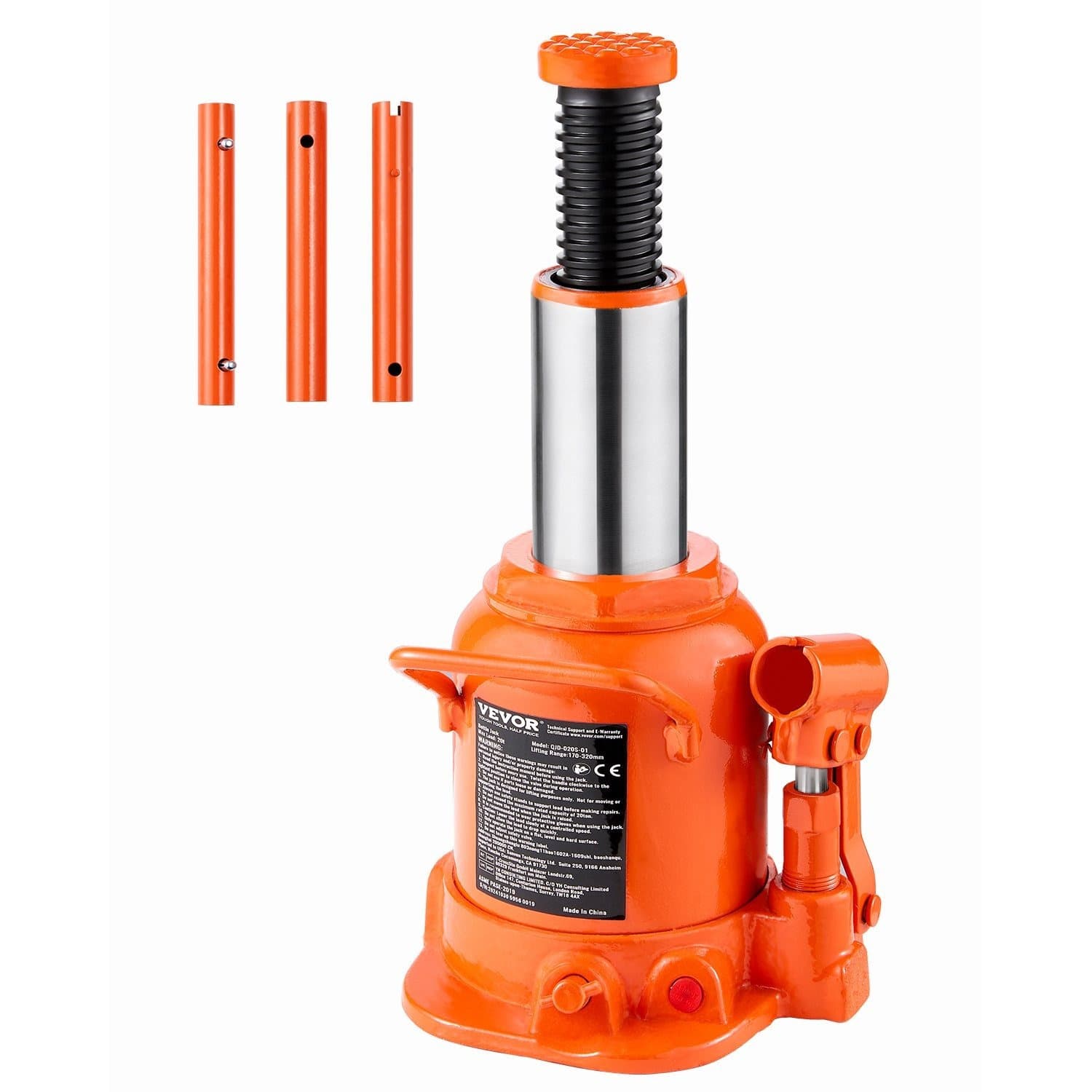 TEMU Vevor Hydraulic Bottle Jack Manual Automotive Car