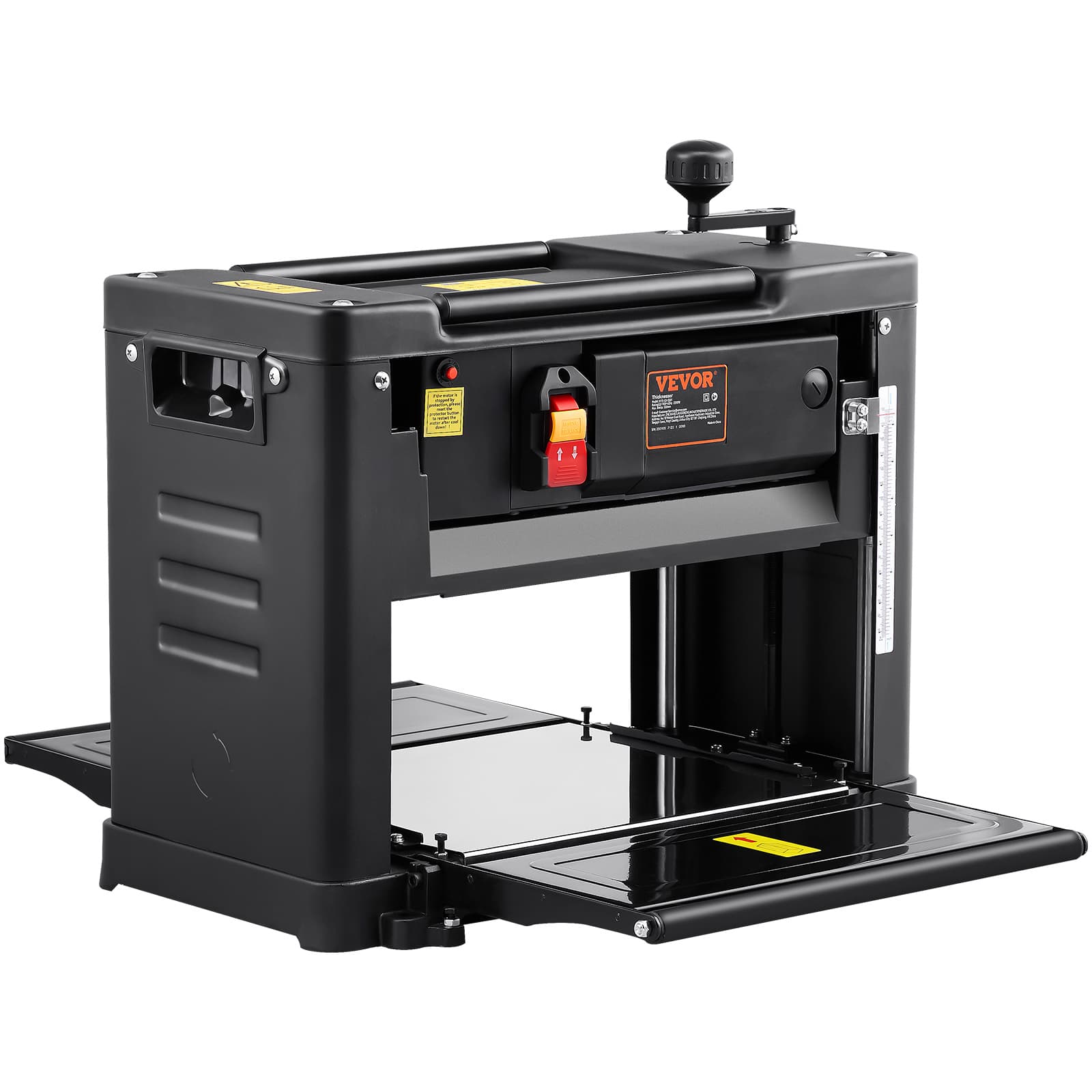 TEMU Vevor Thickness Planer, , 13" Width Worktable Benchtop Planer, Double-blade, 15-amp 2000w Powerful Motor, 12" Extended Infeeding Table, For Wood Material Removal