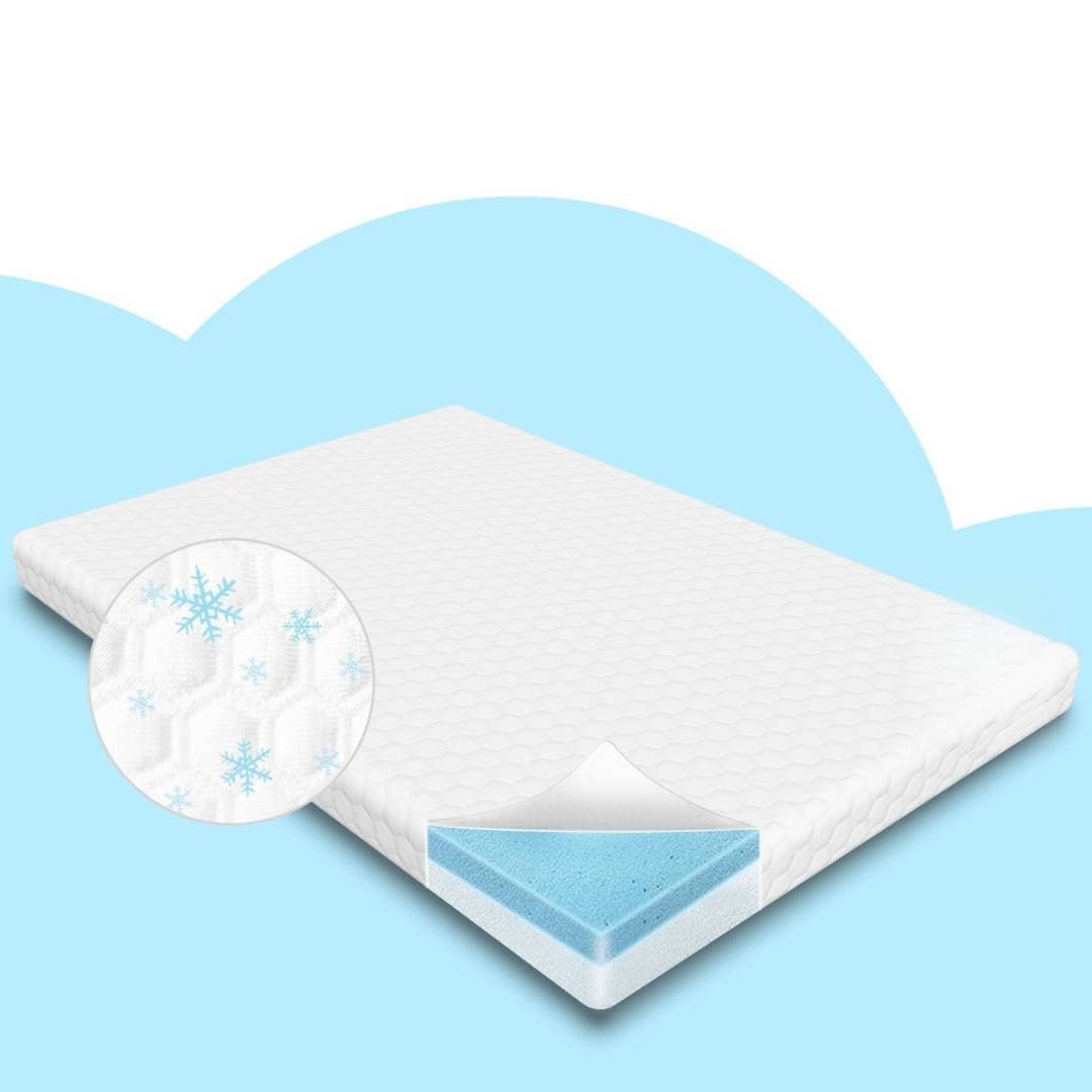TEMU 38"x26"x3" Dual-sided Gel Memory Foam Pet Cushion With Washable Breathable Cover For Dogs And Cats
