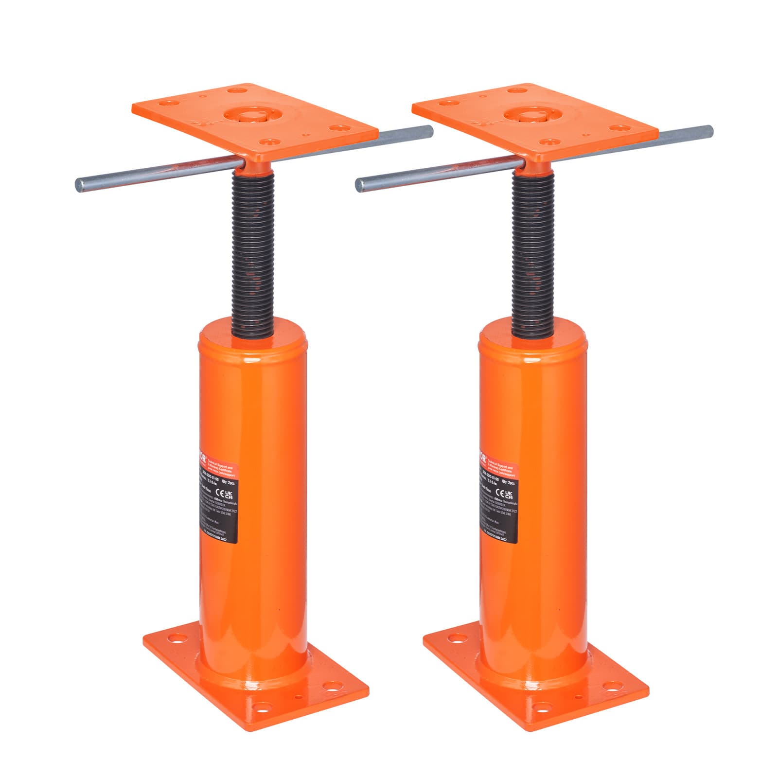 TEMU Vevor 2 Pcs Adjustable Floor Jack Floor Leveling Lift 12"-16" Height Load Capacity 8800/9700/18000 Lbs