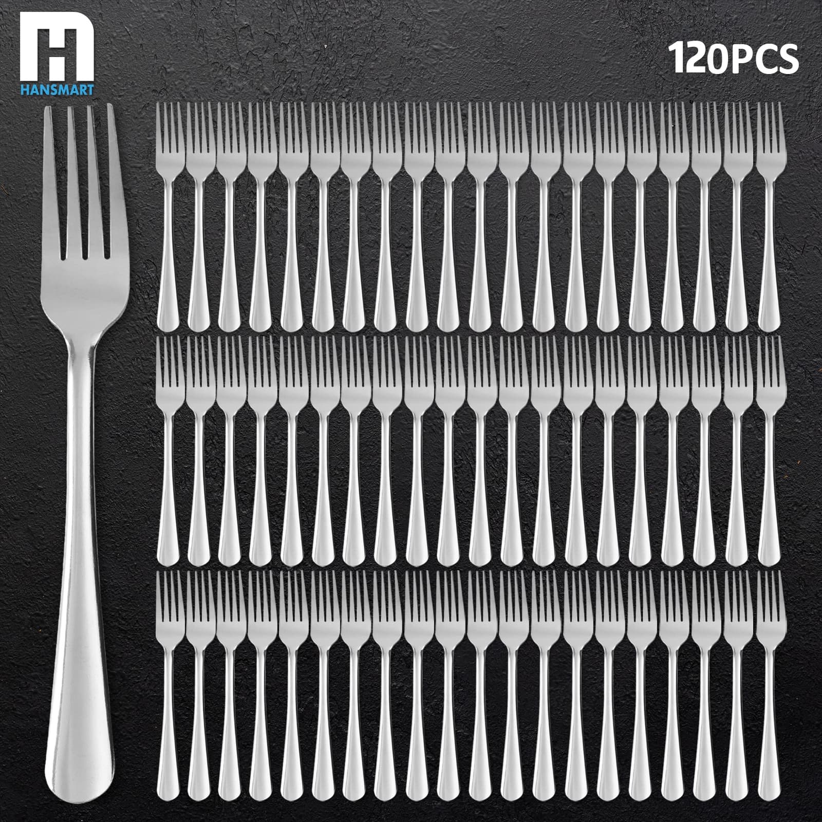 TEMU 120pcs Dinner Forks Set, Stainless Steel Dinner Spoons Set, Dishwasher Safe – Spoons/forks Perfect For Restaurants, Homes, Hotel - Ideal For Weddings, Parties & Everyday Use