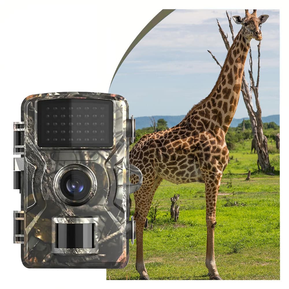 TEMU Hd Trail Camera Scout - 0.8s Motion Activated No Glow Infrared Night Vision, Video Recording, Game Tracking Hunting, Outdoor Wildlife Surveillance Monitoring