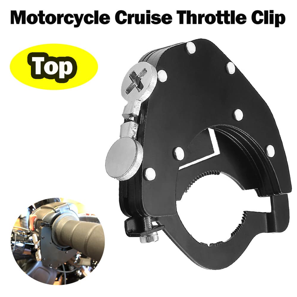 TEMU Motorcycle Throttle Assist Cruise Throttle Handle Lever Handlebar Twists Grip For Scooters Electric Bikes Black