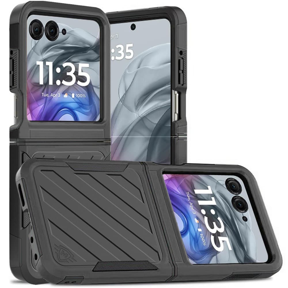 TEMU For Motorola 2024 Lined Shockproof Dual Layer Hybrid Phone Cover Case
