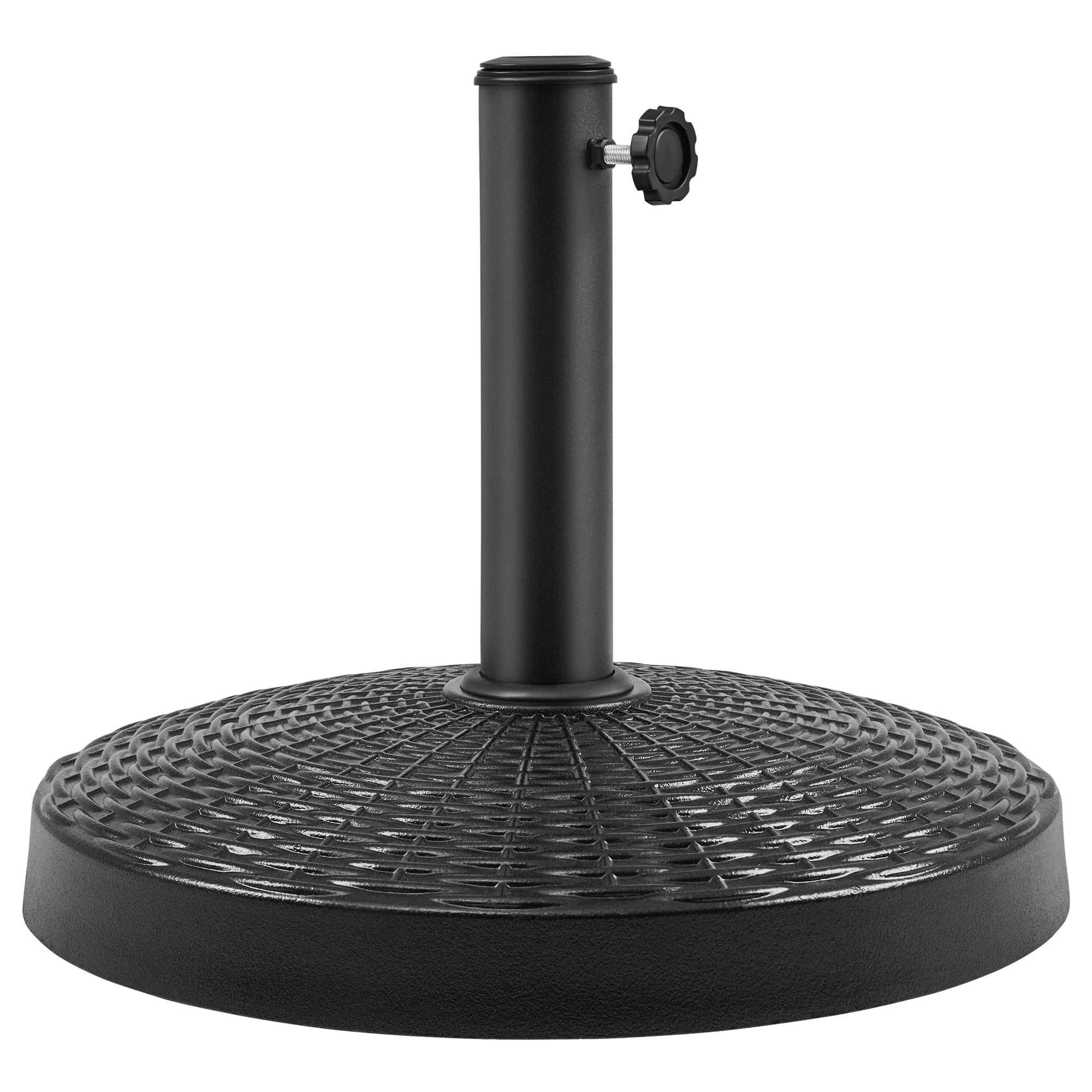 TEMU 31lbs Outdoor Umbrella Base Resin Umbrella Stand Heavy Duty Umbrella Base, Black