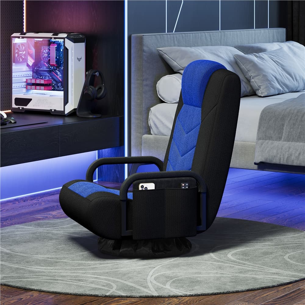 TEMU Swivel Floor Gaming Chair Christmas Gift - Multipurpose Folding Lazy Floor Chair, Adjustable Reclining Sofa Chair With Armrests & Adjustable Backrest, Furniture For Home, /