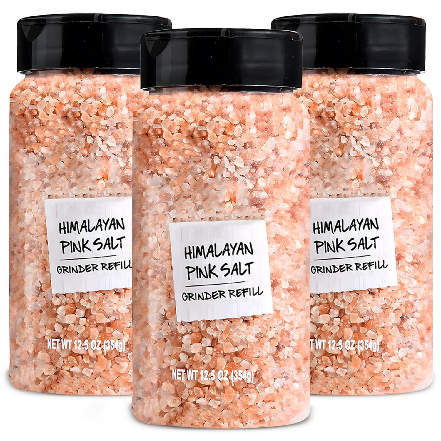 TEMU 3 Counts - Premium Himalayan Pink Salt Grinder Refill | 12.5 Ounce Each
