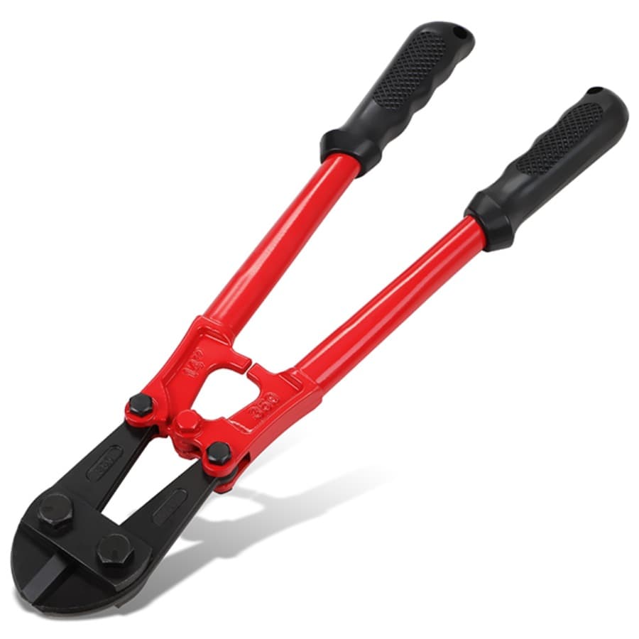 TEMU Bolt Cutter Tool With 1/4" Jaw Opening Tubular Steel Handle Angled Grips And Durable Painted Finish, Red