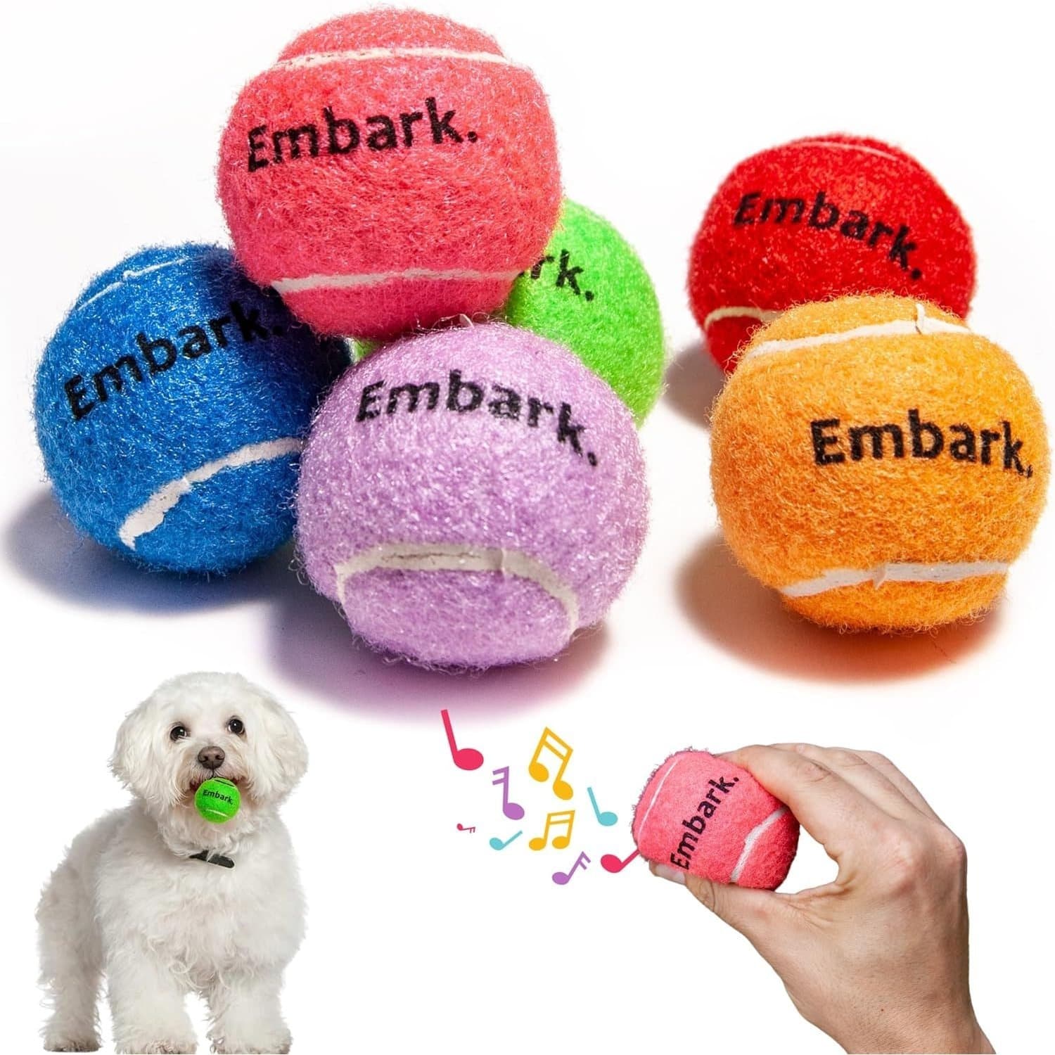 TEMU Squeaky Mini Tennis Balls For Small Dogs Puppy - 1.5 Inch - 6 Pack - Dog Toys For Small Dogs, Training Positive Reinforcement, Interactive Fetch Tiny Balls For Ball Launcher