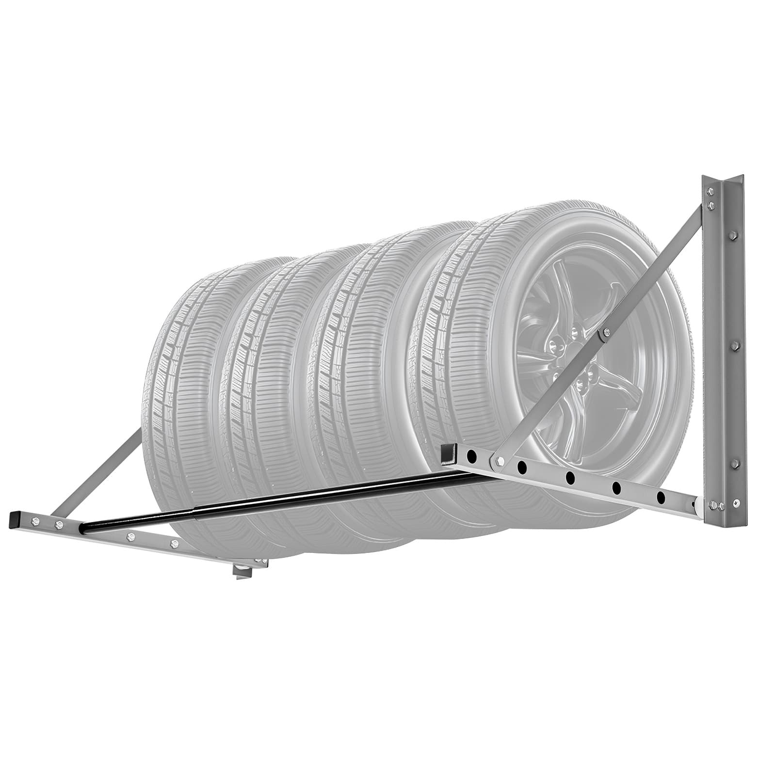 TEMU Vevor Wall Mounted Folding 32"- 48" Adjustable Storage Rack For Garage
