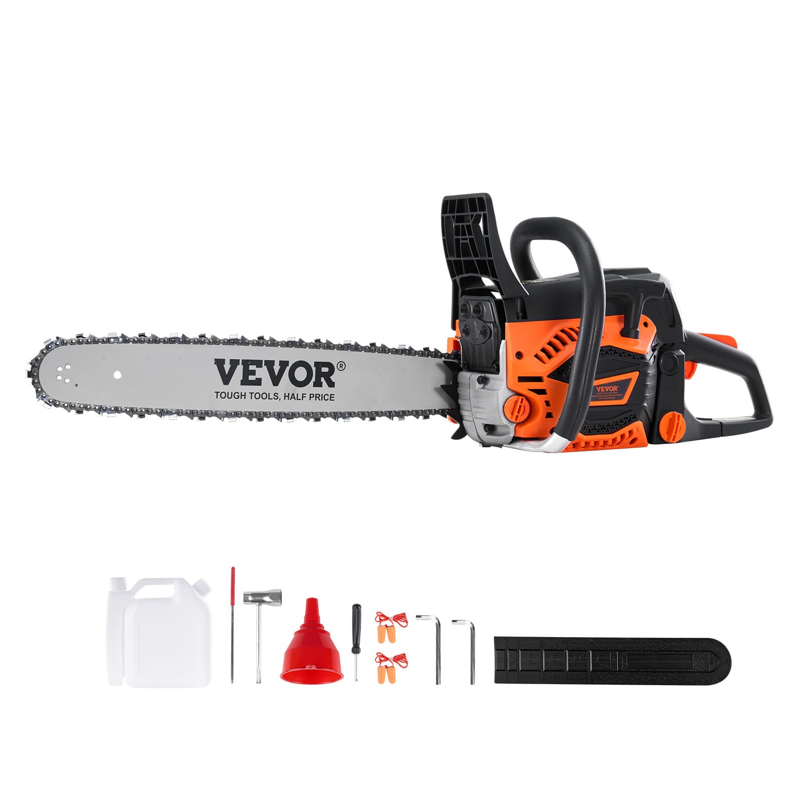 TEMU Vevor 58cc 20" Gasoline Chainsaw Gas Powered Wood Cutting Engine Gas Chain Saw