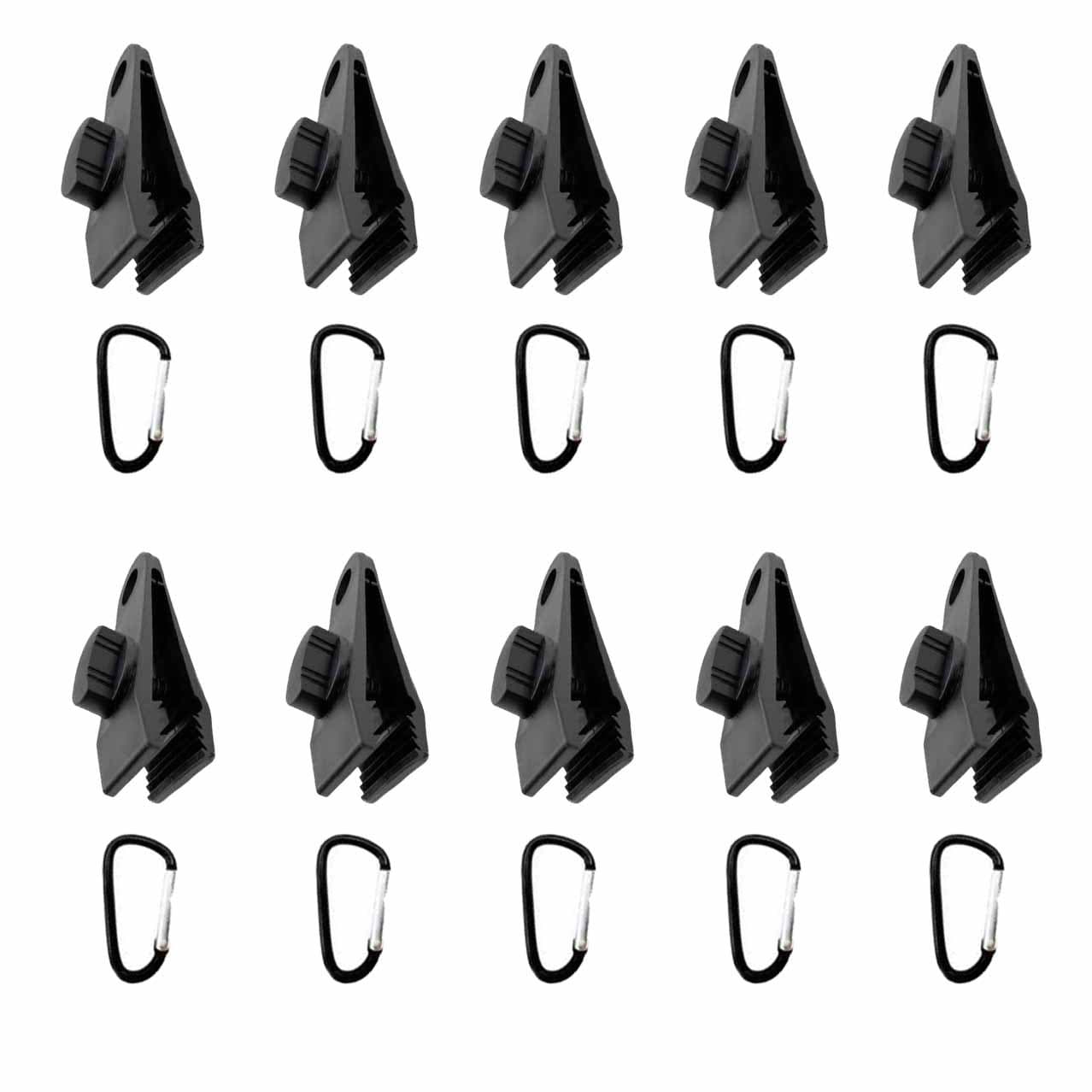 TEMU 10/20pcs Heavy Duty Tent Clips And Set - Windproof Durable High Abs Outdoor Camping Gear For Secure Canopy And Tarpaulin, Perfect Outdoor Tools