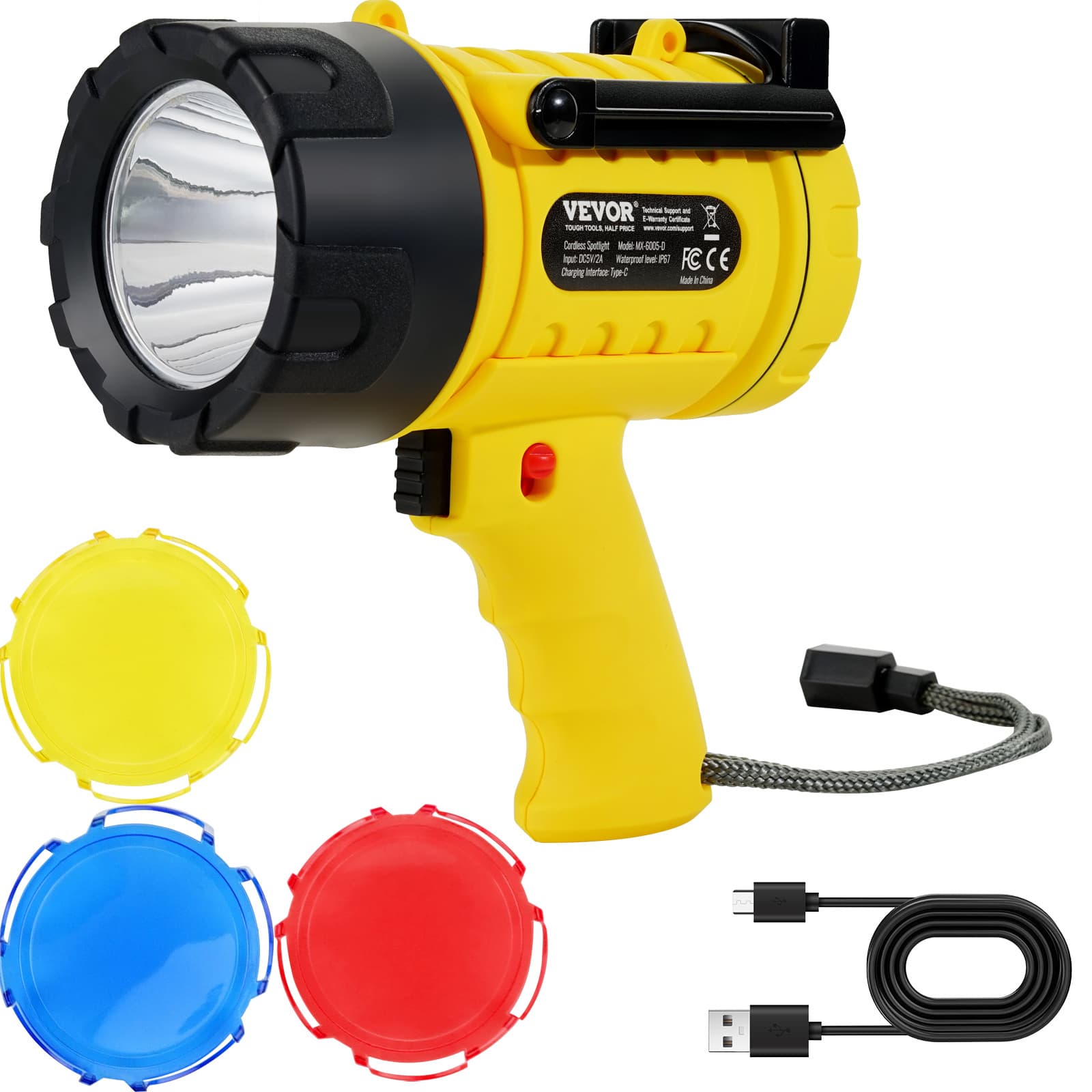 TEMU Usb Rechargeable Spotlight Flashlight 1000, 000lm Searchlight