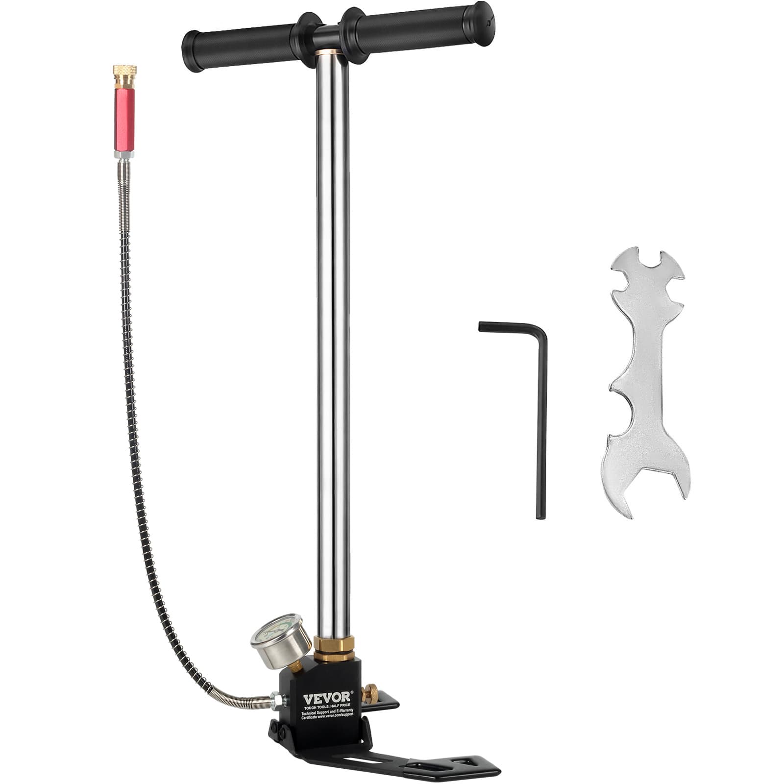 TEMU Vevor Pcp Pump 4500psi High Pressure Hand Pump 3 Stage Pump Chamber Pcp Air Pump