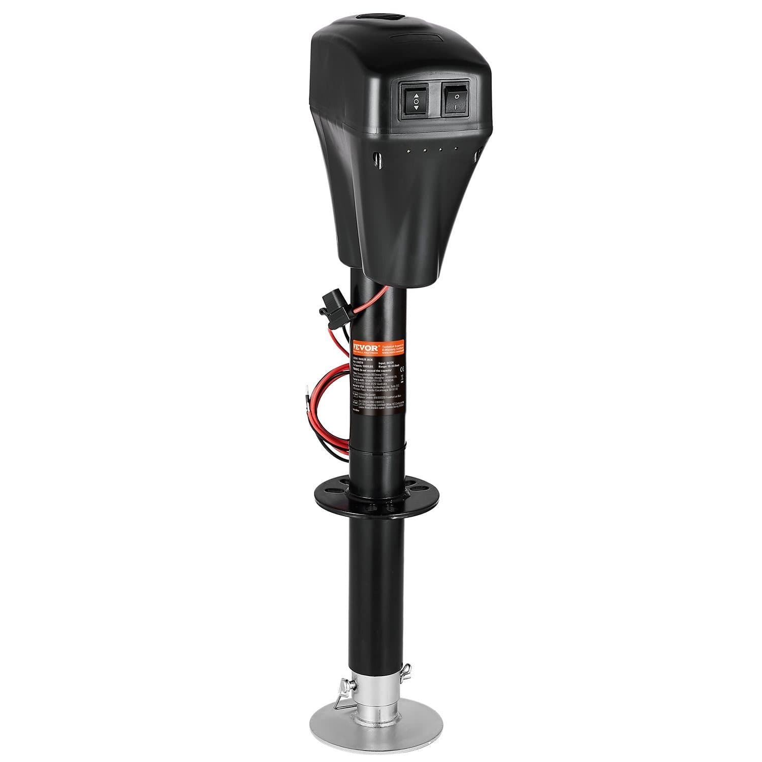 TEMU Vevor Electric Trailer Jack 5000 Tongue Jack For Rv Trailer & Black