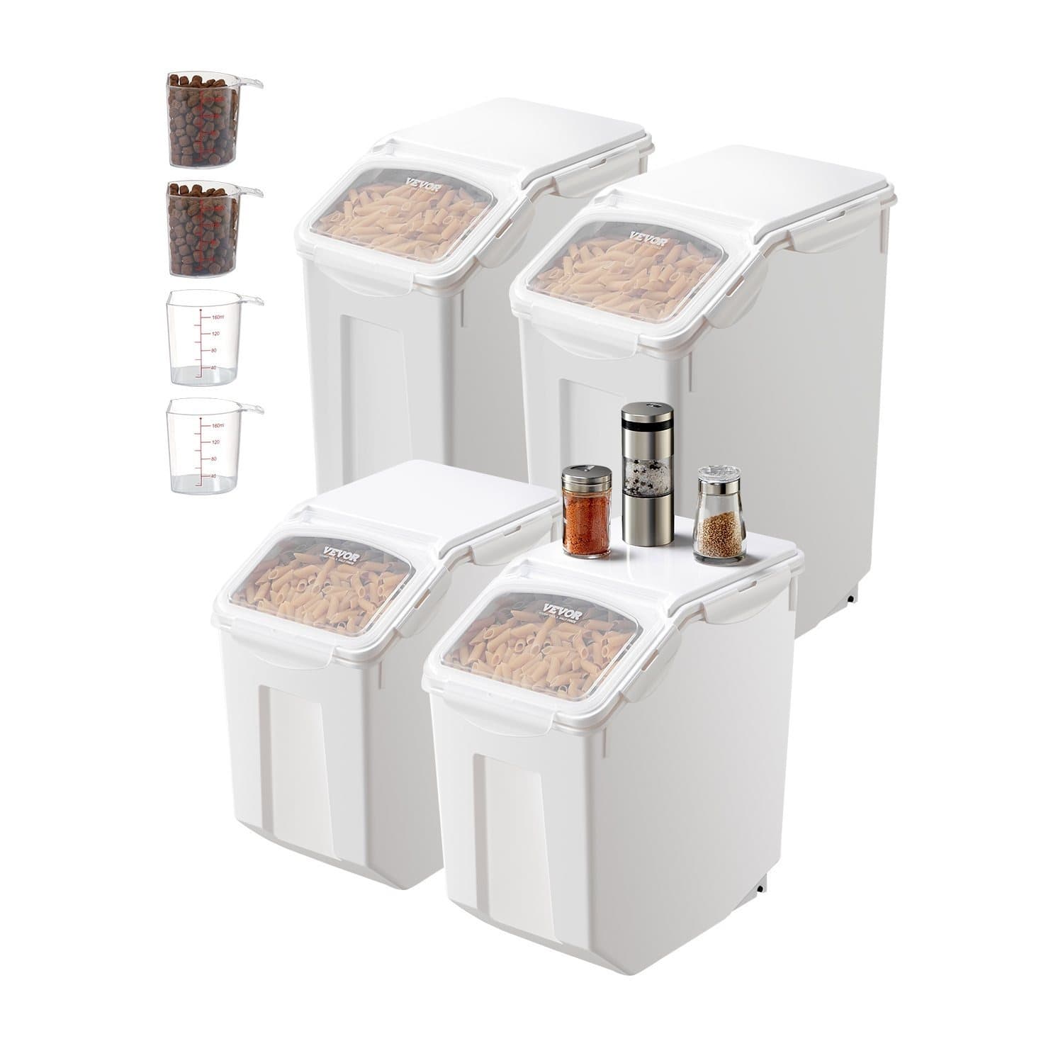 TEMU Vevor 3.5galx2 + 4.5galx2 Storage Container Airtight Kitchen Bin