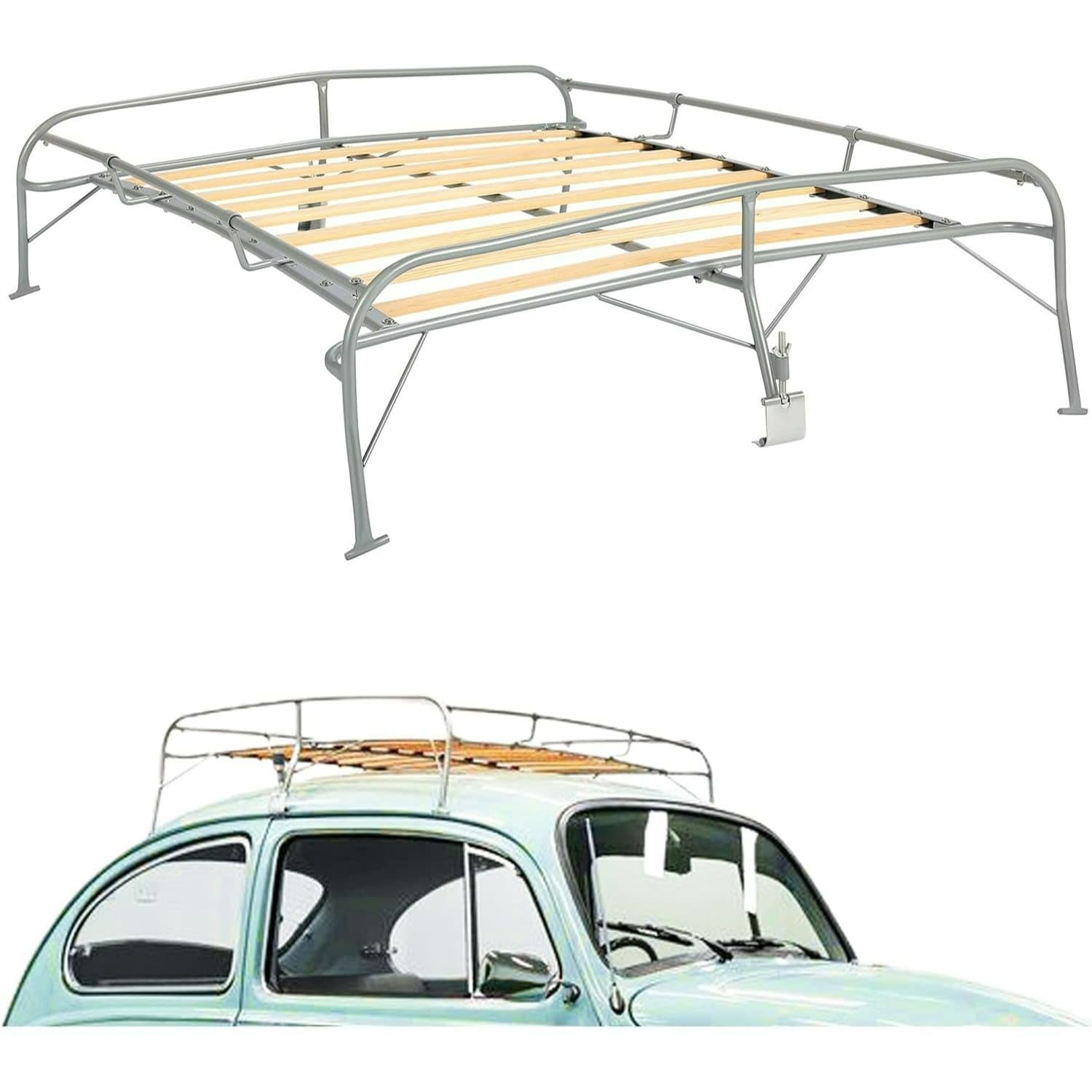 TEMU Rack Compatible With All Vw Type 1 Bugs Rooftop Storage Rack Cargo Carrier Basket Car Top Luggage Holder (halloween & Car Accessories)