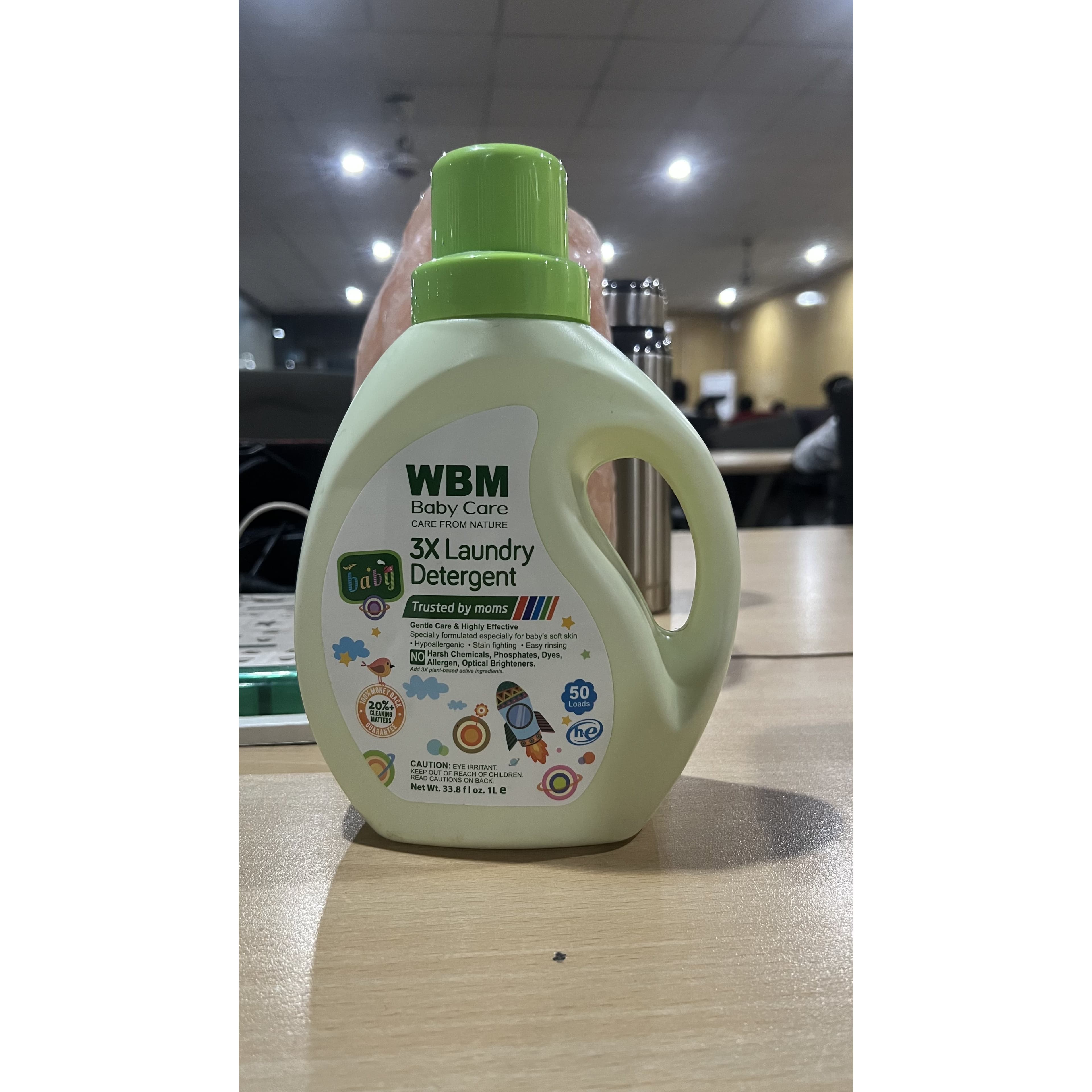 TEMU Wbm Baby Laundry Detergent Liquid – 34 Fl Oz 1 Liter | 3 In 1 For Powerful Cleaning, Fabrics