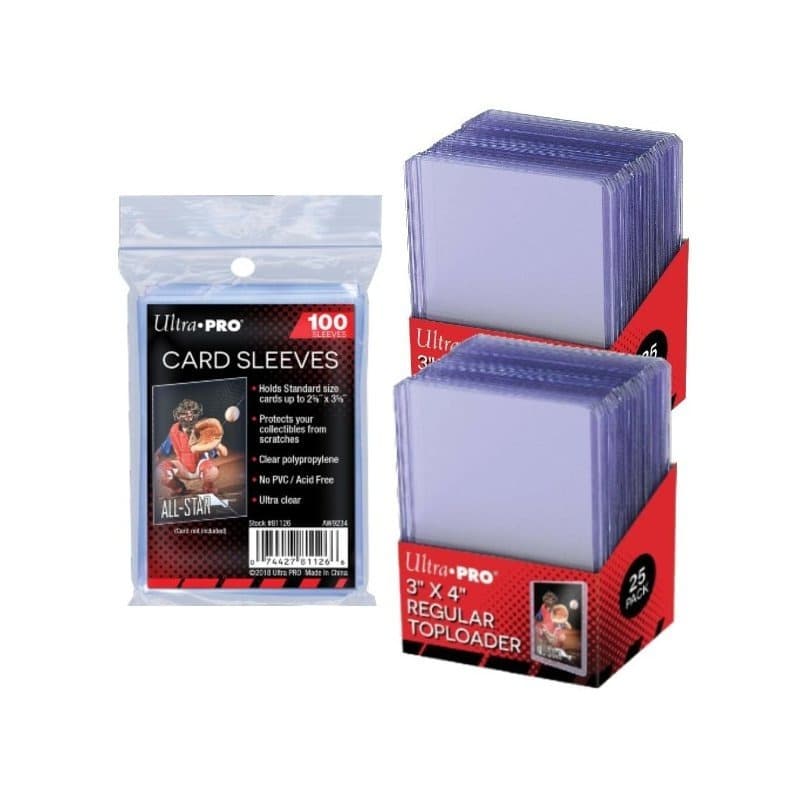 TEMU Ultra Pro Hard Protective Sleeves And Penny Sleeve Bundle | 2-packs Of 25 35pt Toploaders With 100 Clear Penny Sleeves - Great Standard Tcg, Ccg, And Sports Cards