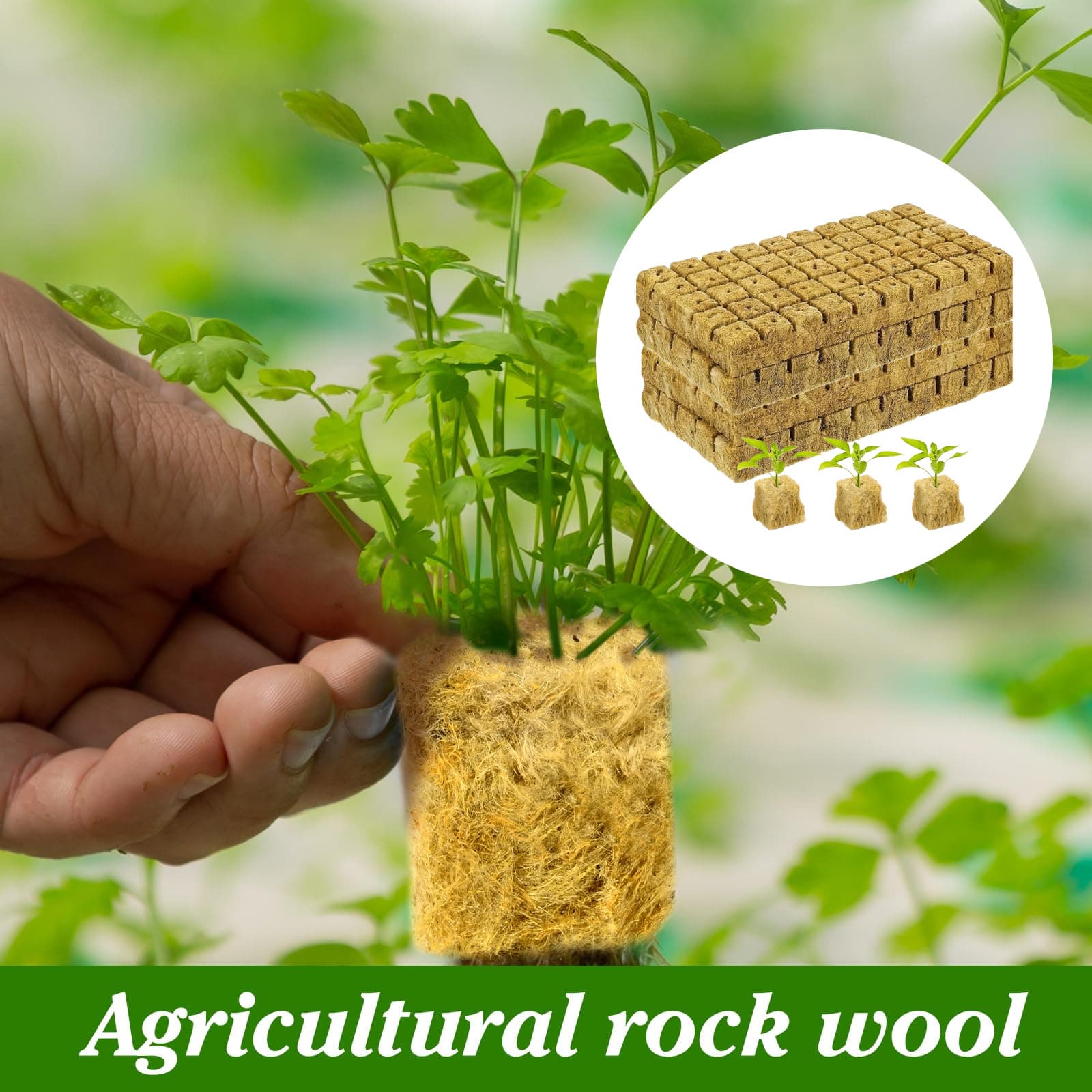 TEMU 2-panel Rock Wool Planting Blocks, A Plant And Vegetable Seed Starter, Suitable For Beginners To Start Gardening Flower And Vegetable Seed Production. And And Contains Approximately 42 Grids.