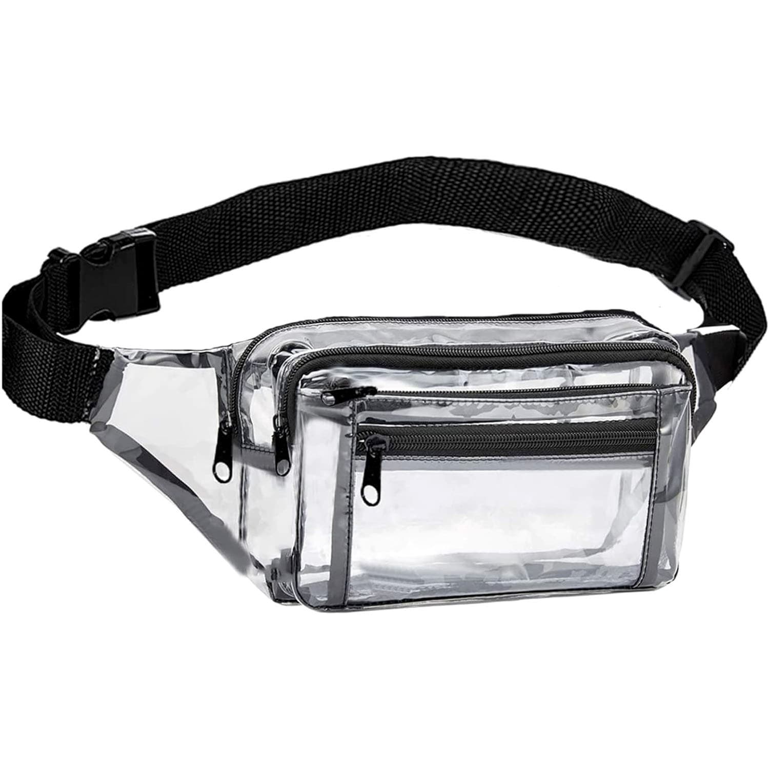 TEMU Clear Bag Stadium Approved Large Transparent Fanny Waist Bag For Women Men Pack Belt Bag For Work Crossbody Bum Bag For Beach Concert Sporting Event