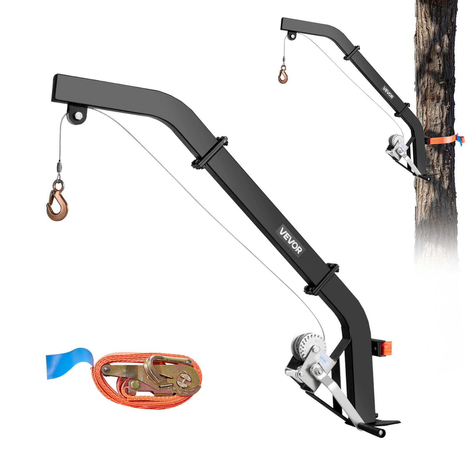 TEMU Vevor Tree Mounted Deer Hoist 353 Lbs Game Hoist Winch Lift With Gambrel & Winch