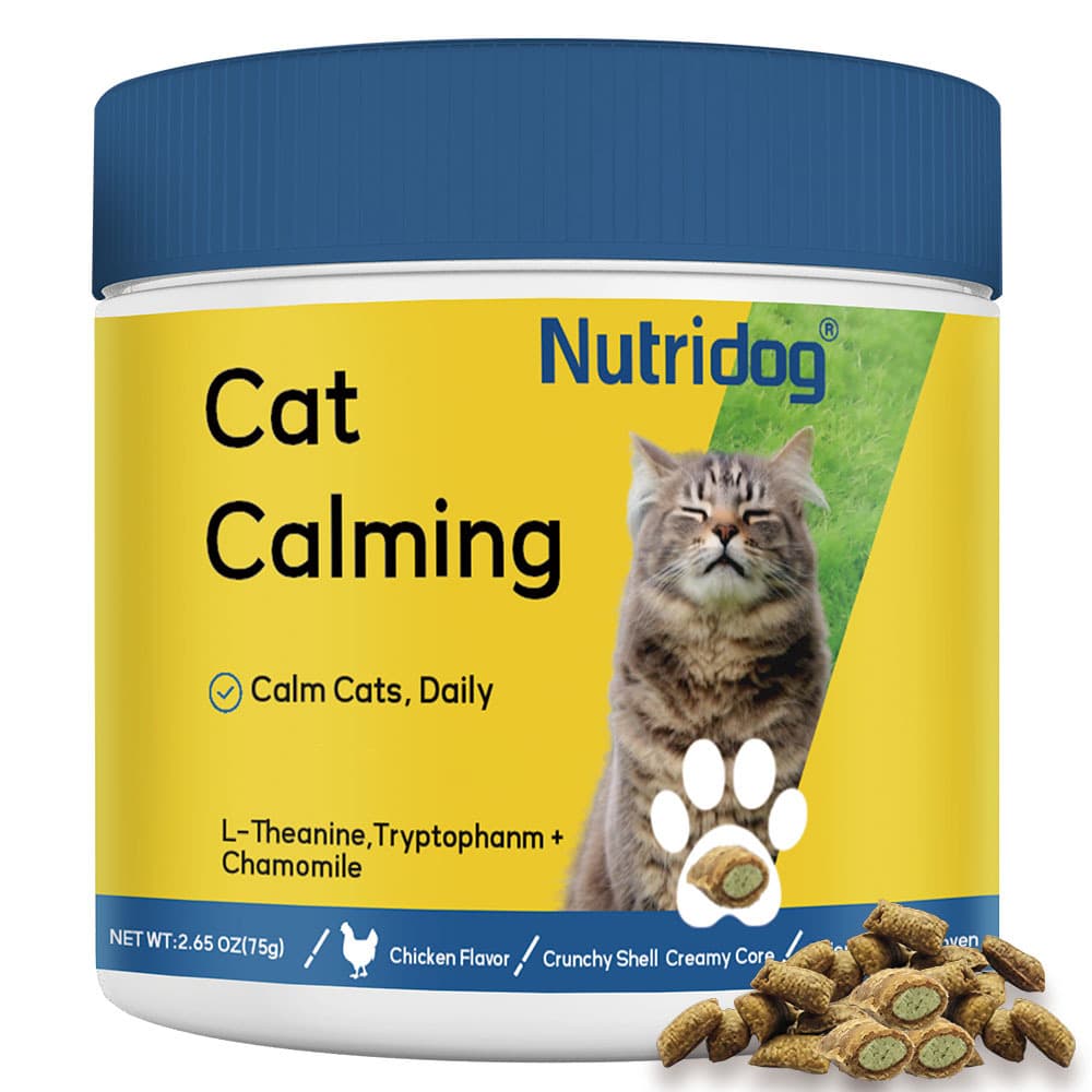 TEMU Nutridog Calming Chews For Cats - For Travel, Boarding - Chicken-150ct