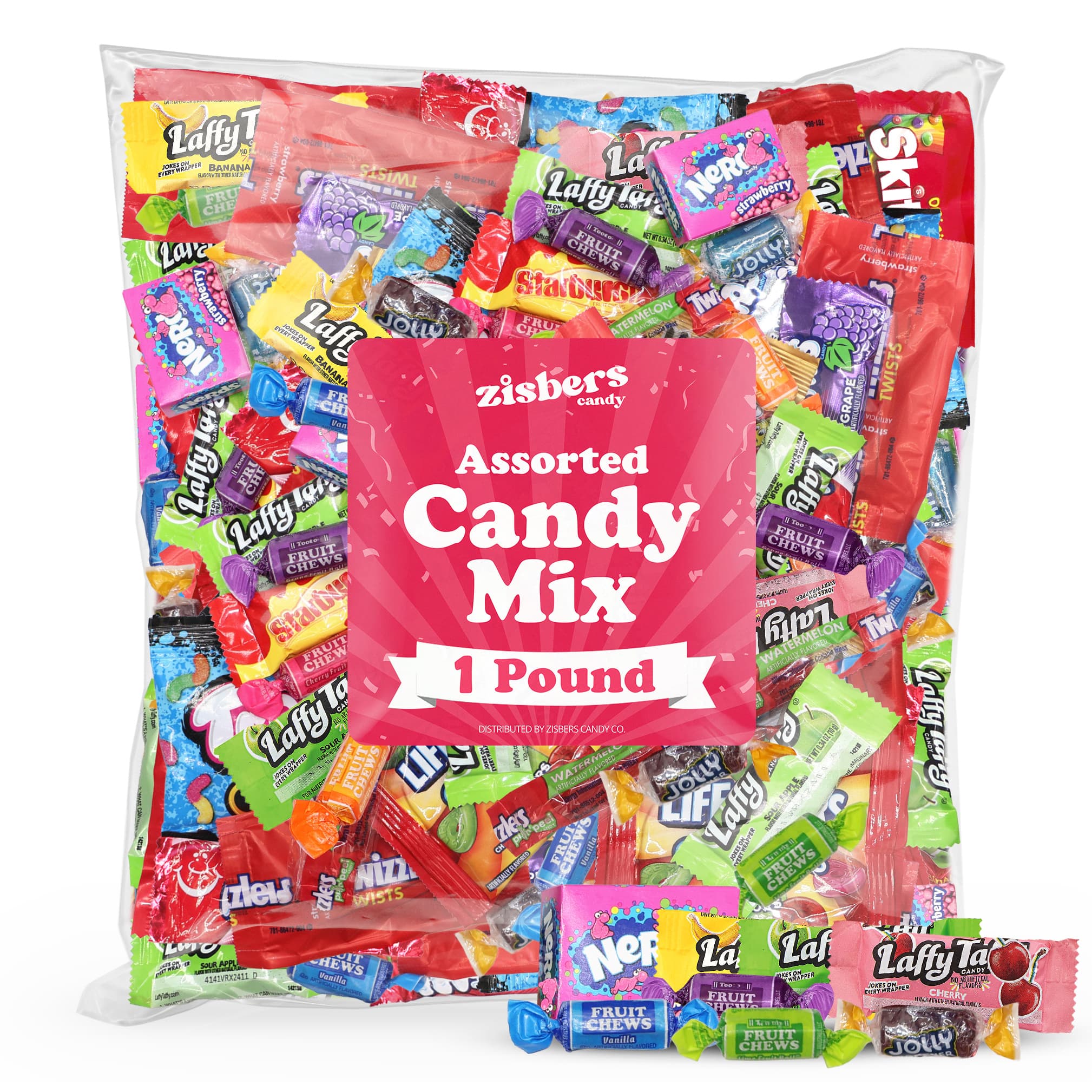 TEMU Assorted Candy Mix 1 Pound Bulk Bag Of Fruity, Chewy, And Gummy Candies – Individually Wrapped Party Candy For Trick-or-treat, Birthdays, Holidays & Piñatas