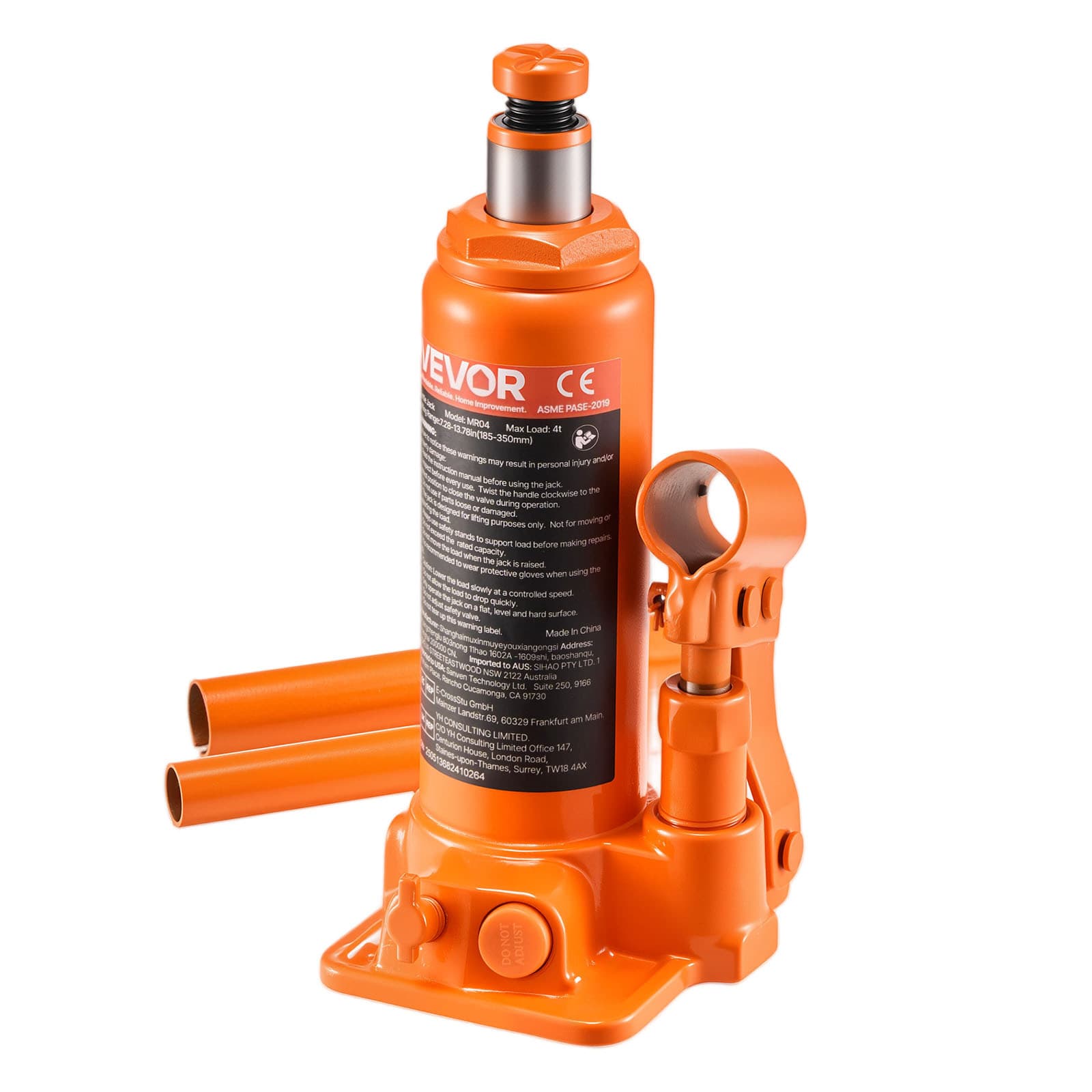 TEMU Vevor Hydraulic Bottle Lift Jack 4 Ton (8818.4 Lbs)/ 6 Ton (13227.6 Lbs)/ 10 Ton (22046 Lbs) Car Auto Repair