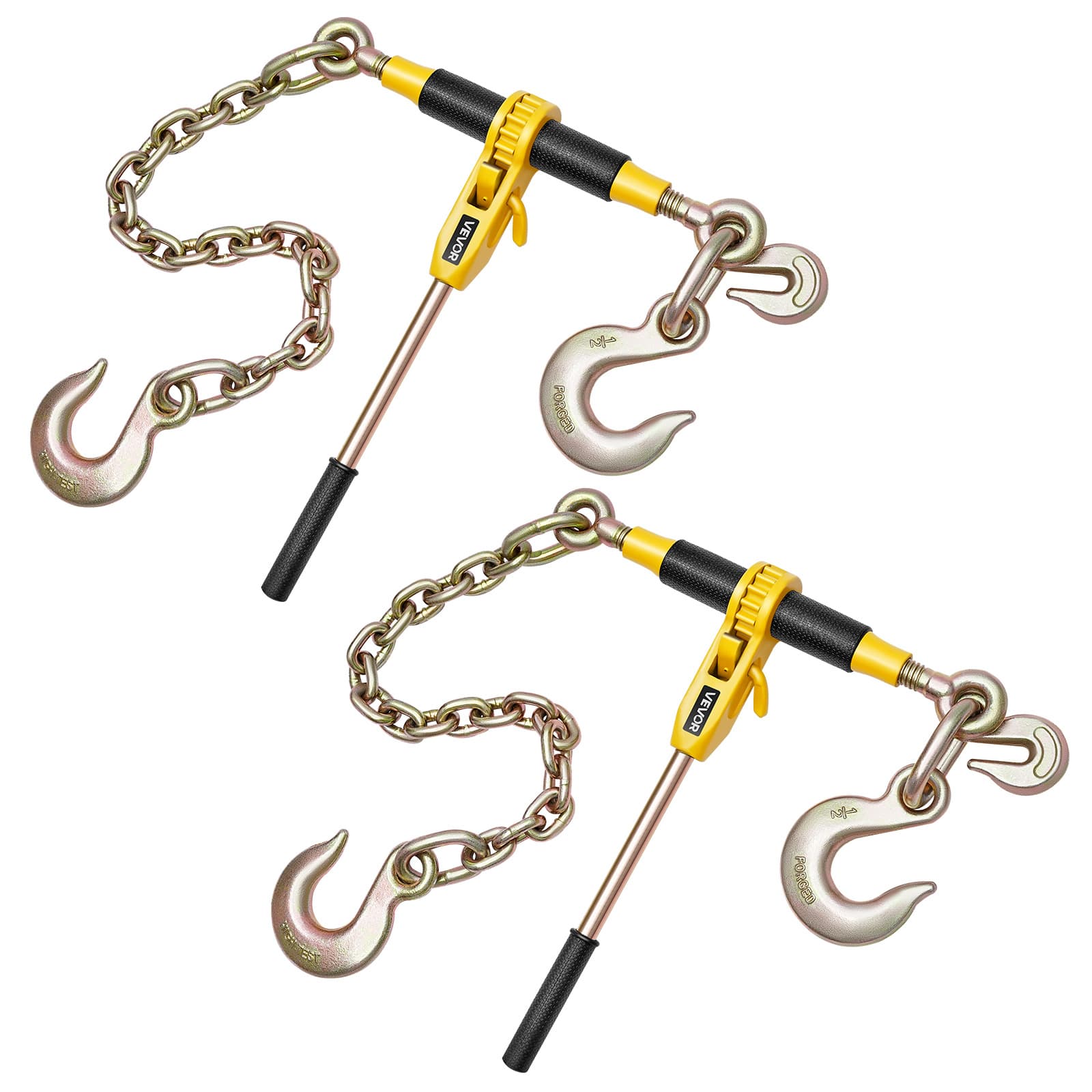 TEMU Vevor Ratchet Chain Binder With 3/8 In - 1/2 In Chains Heavy Duty Load Binder