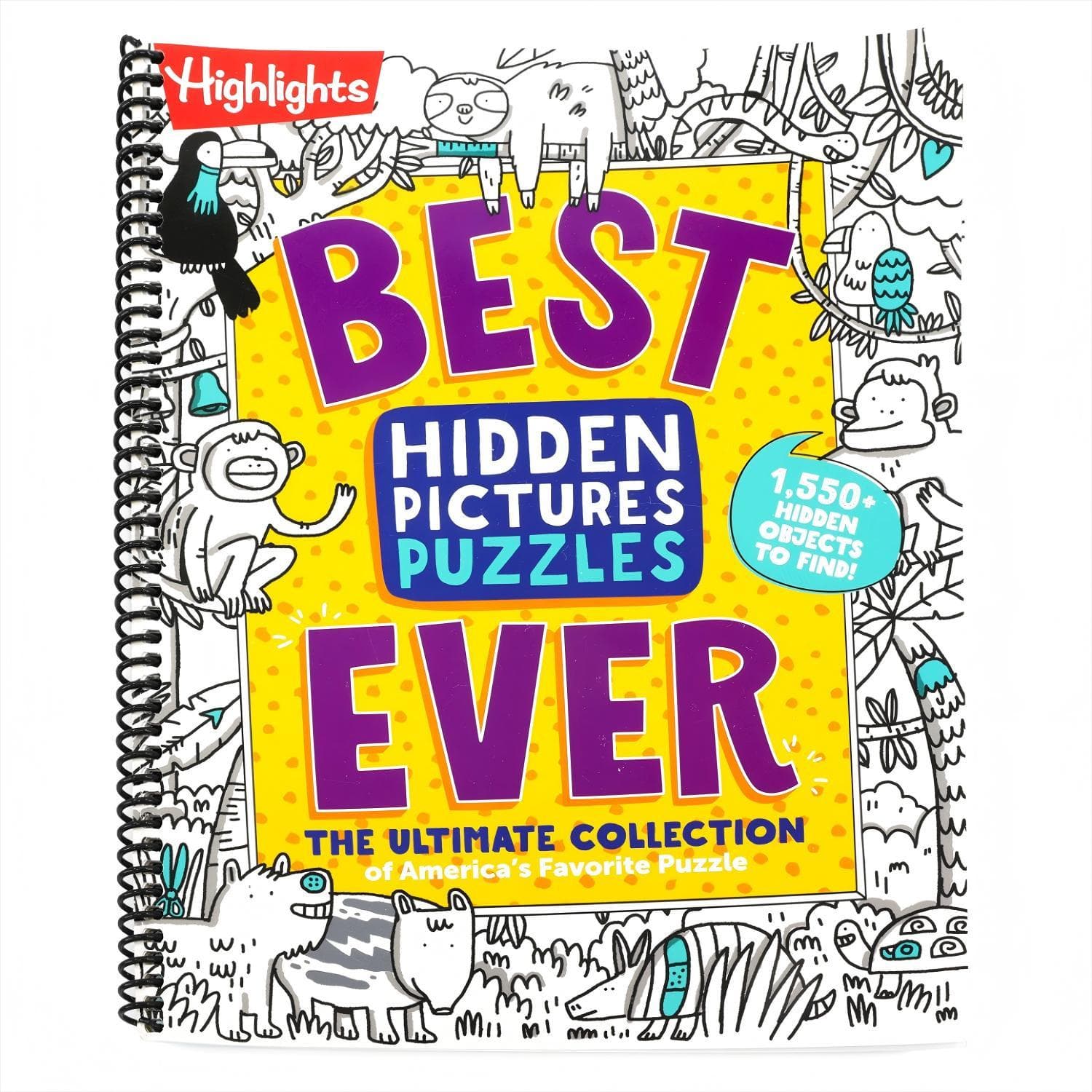 TEMU Best Hidden Pictures Puzzles Ever: Find Over 1,550 Hidden Objects In Highlights Best Collection Of Hidden Pictures Puzzles, 20 Types Of Puzzles And Mo (spiral-bound)