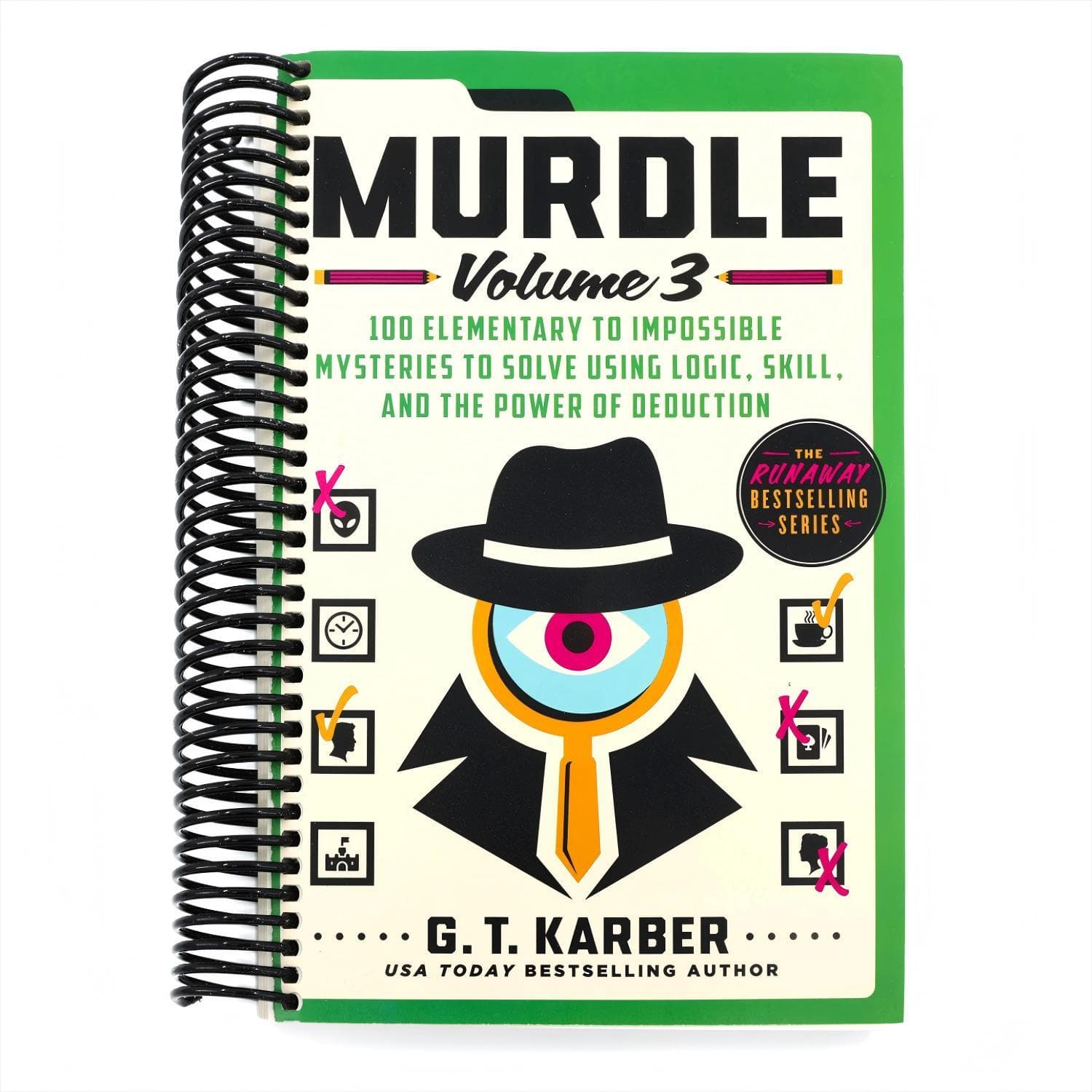TEMU Murdle: Volume 3: 100 Elementary To Impossible Mysteries To Solve Using Logic, Skill, And The Power Of Deduction (murdle #3) (spiral-bound)