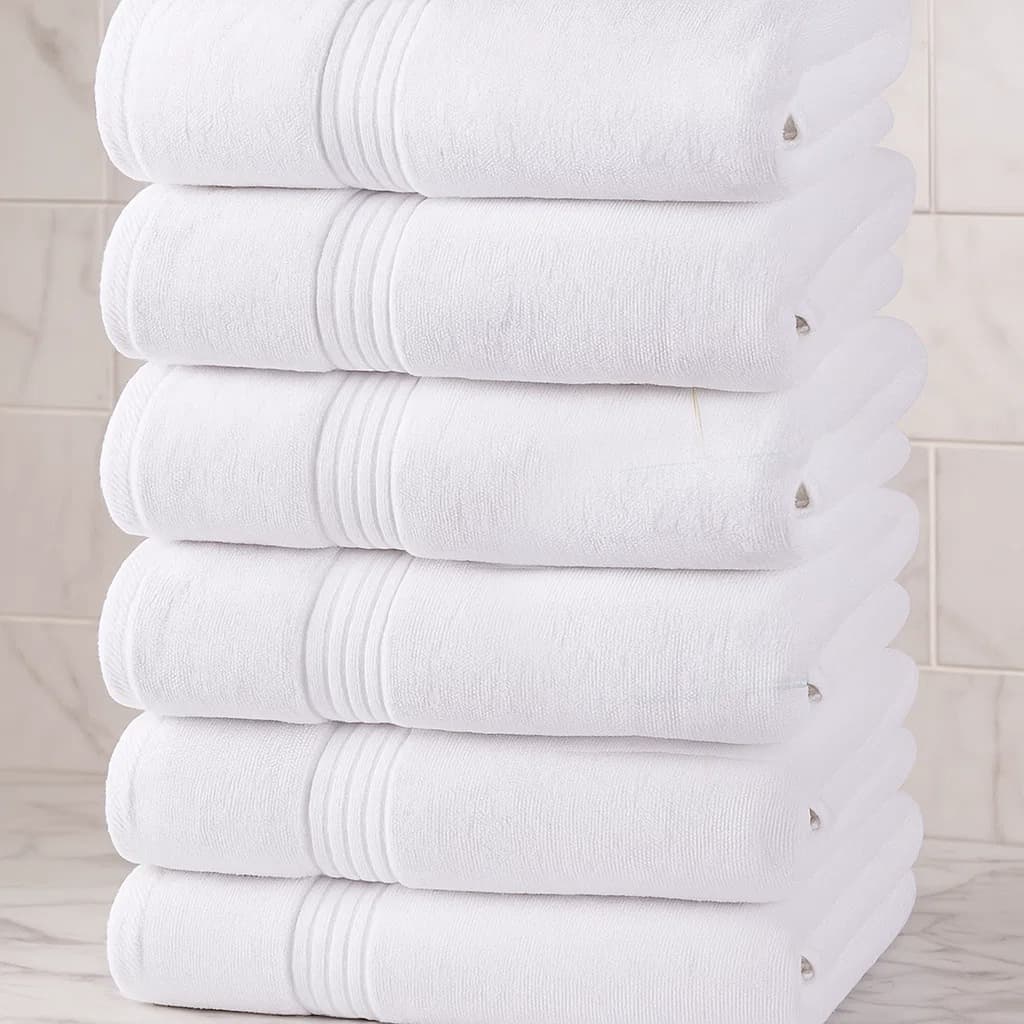 TEMU 6- Hand Towels — 100% Ring-spun Cotton, Soft & Absorbent 41 × 71 Cm Hand Towels For Bathroom, Travel, Camp, Hotel & Spa Use, Lightweight Quick- Towels In White (pack Of 6)