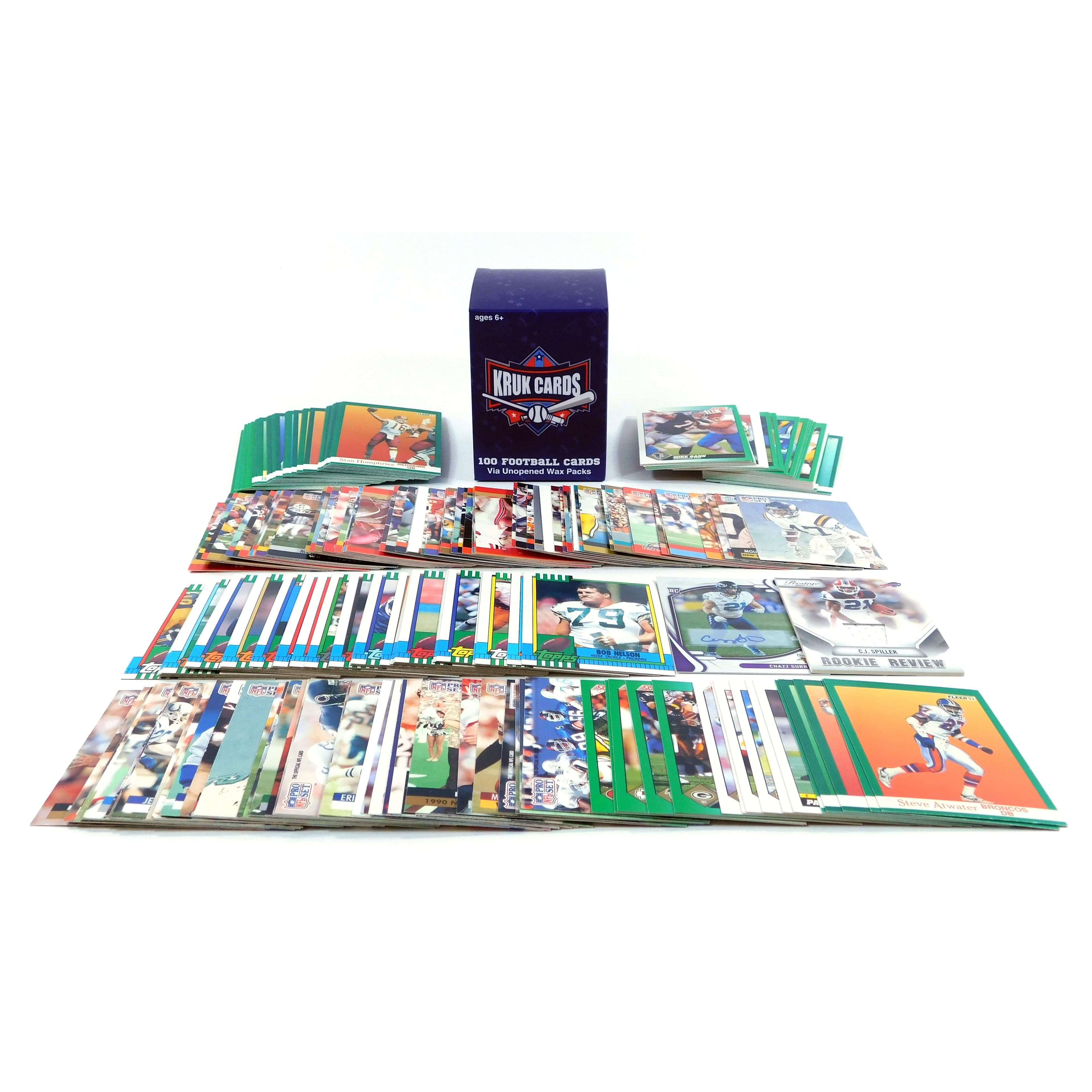 TEMU 100 Football Cards In Older Vintage Factory Sealed Packs - Perfect Card Lovers And New Collectors