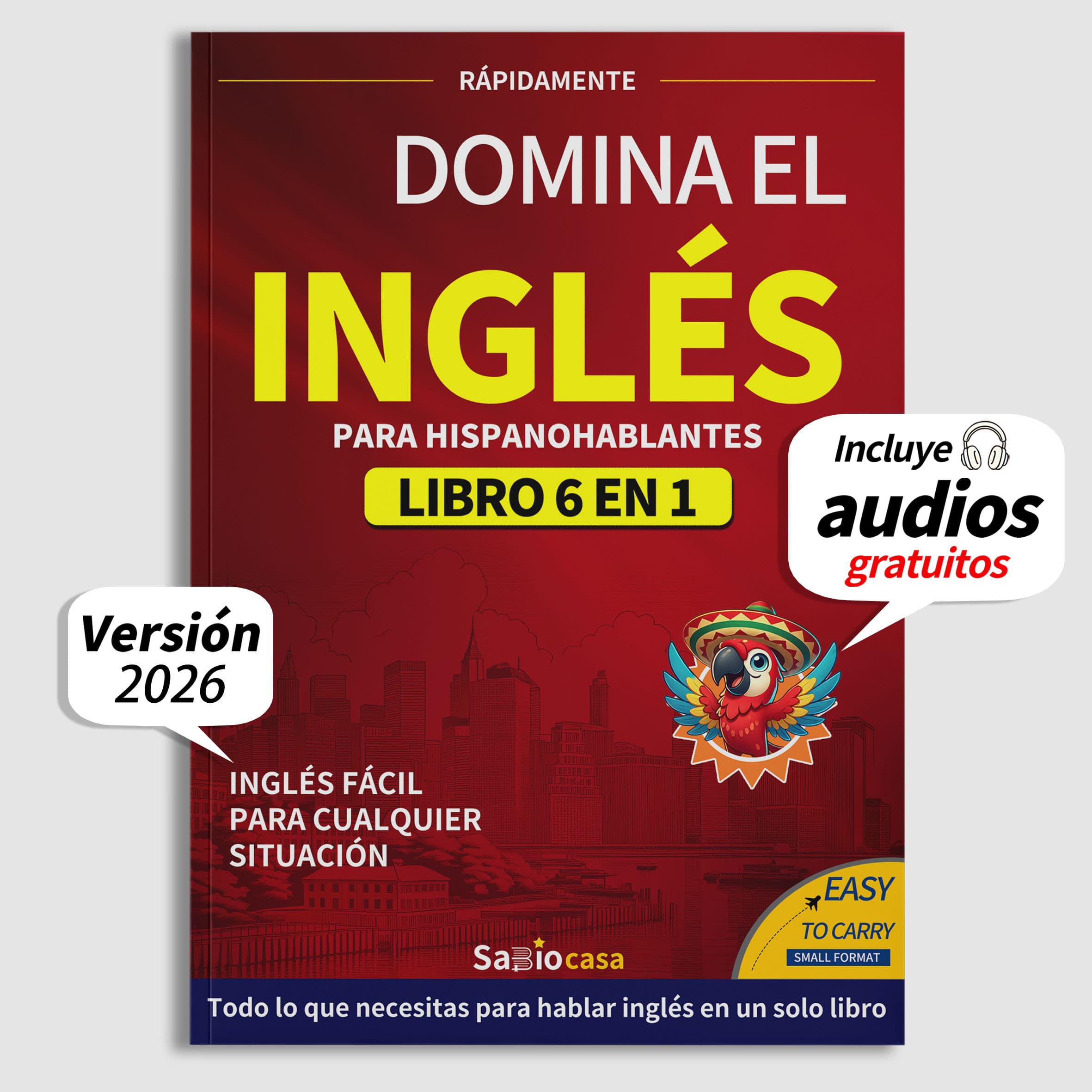 TEMU Sabiocasa Dominate English – 6 Books In 1 With Audio For Spanish Speakers A Powerful Learning System For Beginners And Real-life Communication (spanish Edition)