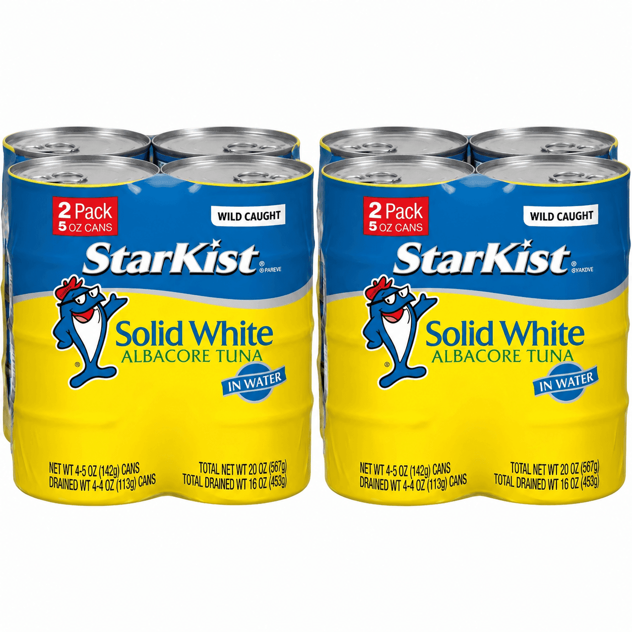TEMU Starkist Solid White Albacore Tuna In Water, 5 Oz Cans, 4 Count Pack – Premium Protein-rich Tuna, Ready-to-eat, Perfect For Sandwiches, Salads, Snacks & Quick Meals