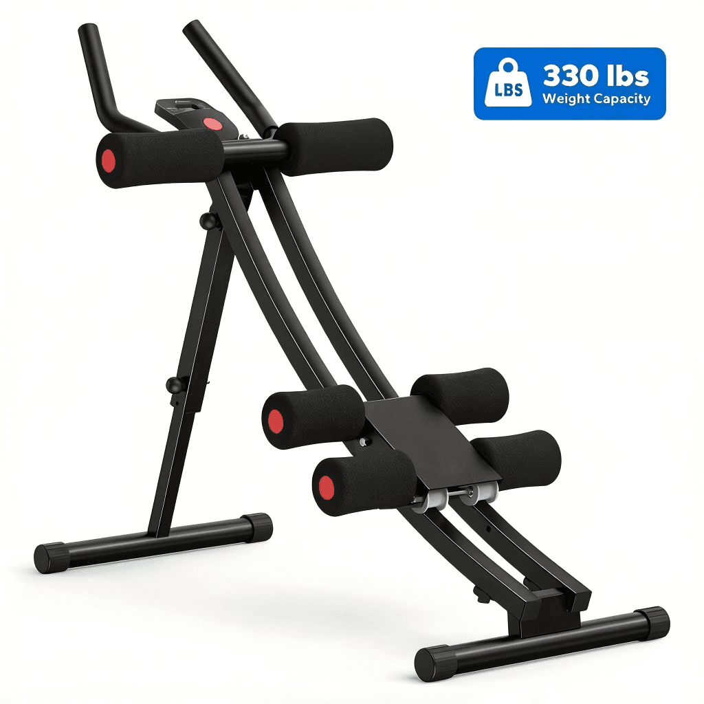TEMU Ab Muscle Trainer, Home Gym Ab Trainer, Core & Ab Workout Equipment, Adjustable Full Body Ab Machine, Height Adjustable Foldable Ab Trainer With , Dual Rail