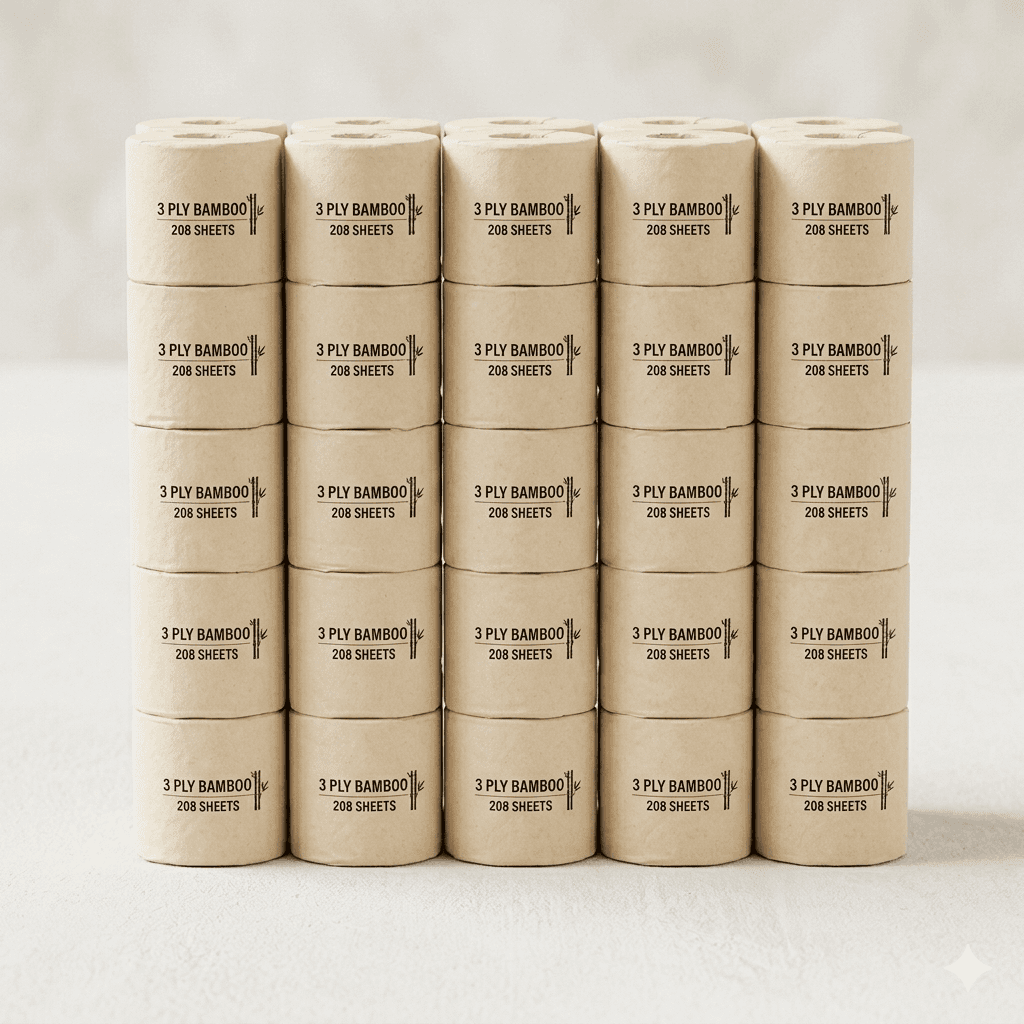 TEMU 10/ Packs Super Bamboo Toilet Paper Roll, 208 Sheet Per Roll | Extremely Cost-effective, Tough Yet Skin-friendly Toilet Paper