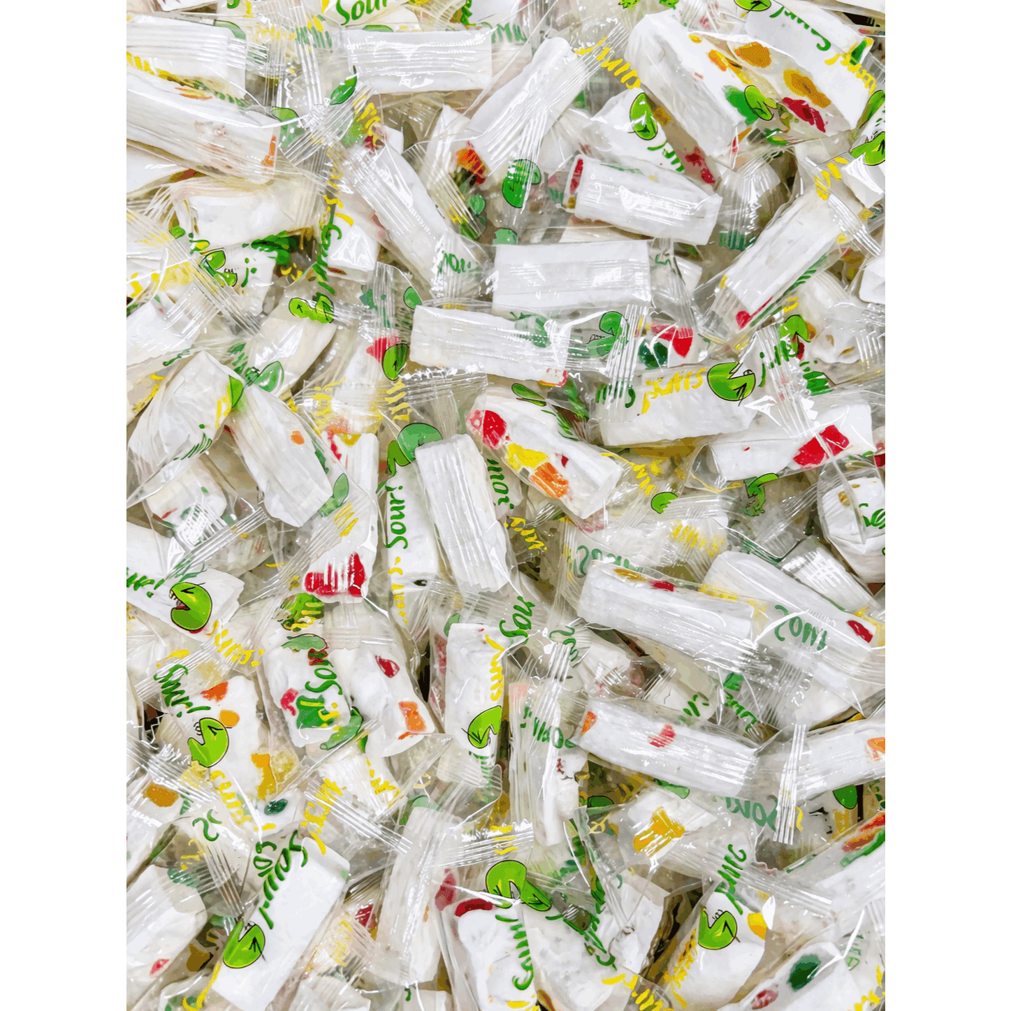 TEMU Sour Jujube Nougat Candy – Soft Chewy Nougat With Tangy Jelly Pieces, Individually Wrapped Sweet & Sour Snack