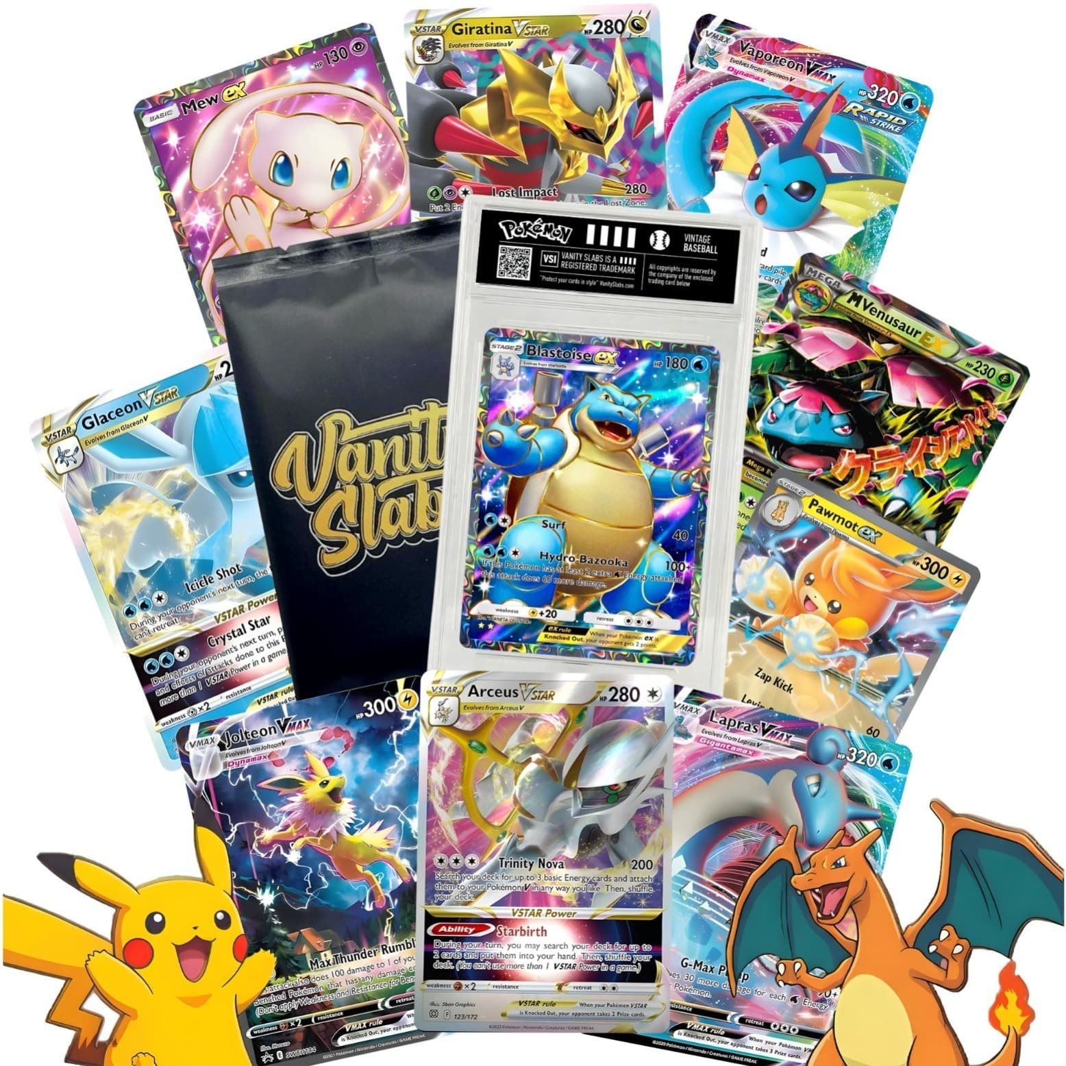TEMU Pokémon Mystery Pack | 1x , , V, Ex | 2x Ex & 10 Cards | Perfect Gift For Kids & Collectors!