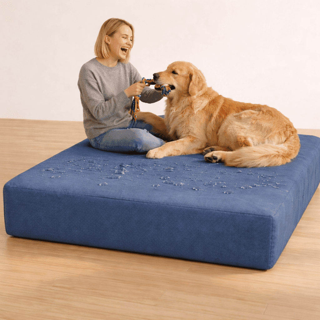 TEMU Luxurious Repellent Dog Bed Cover 36x27x4 Inch – Soft Washable Pet , Durable Scratch-resistant Zipper Cover For Medium & Large Dogs