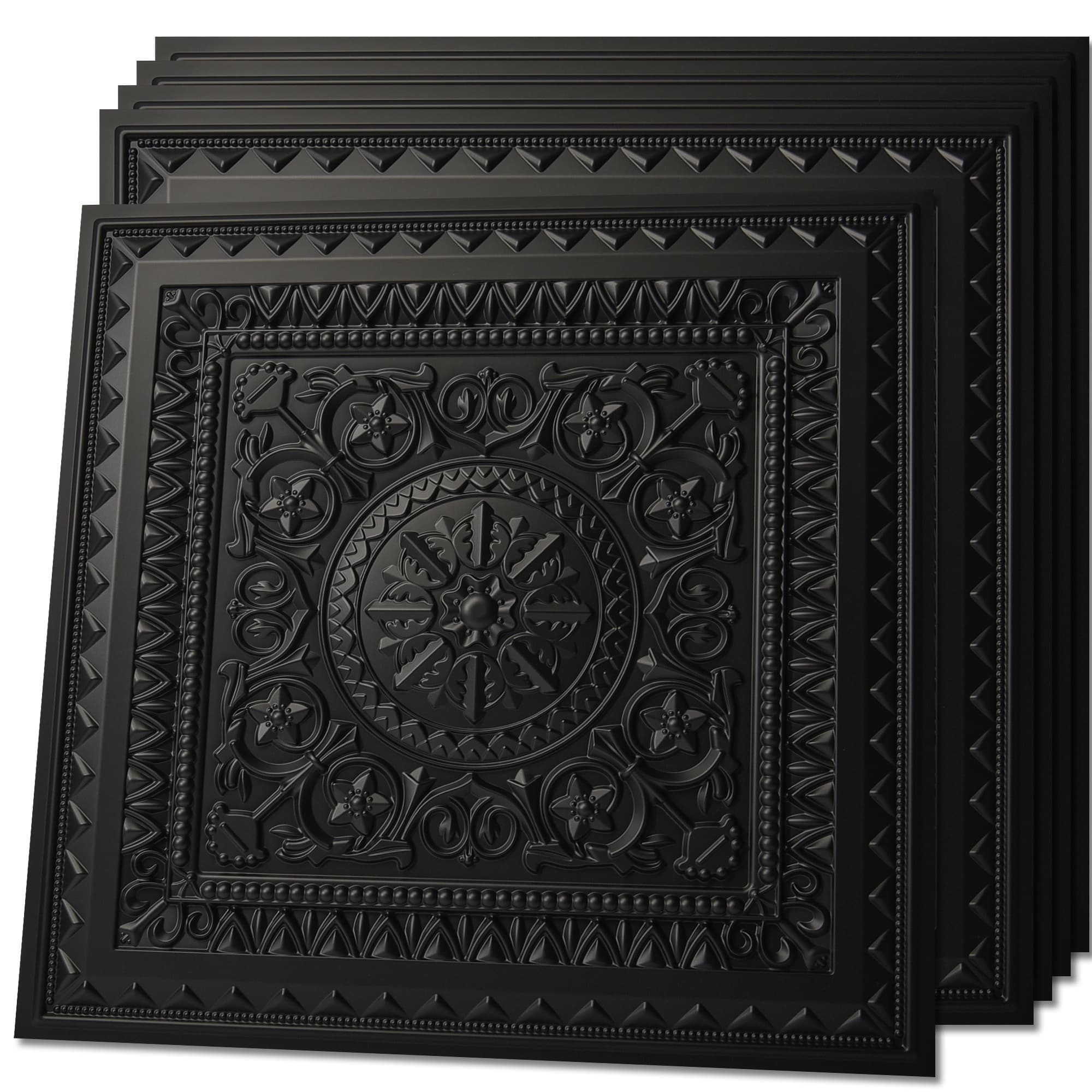 TEMU 12-panels 24" X 24" Pvc 3d Wall Panel Ceiling Tiles For Home Decor Wall Decor Ceiling Decor, And White