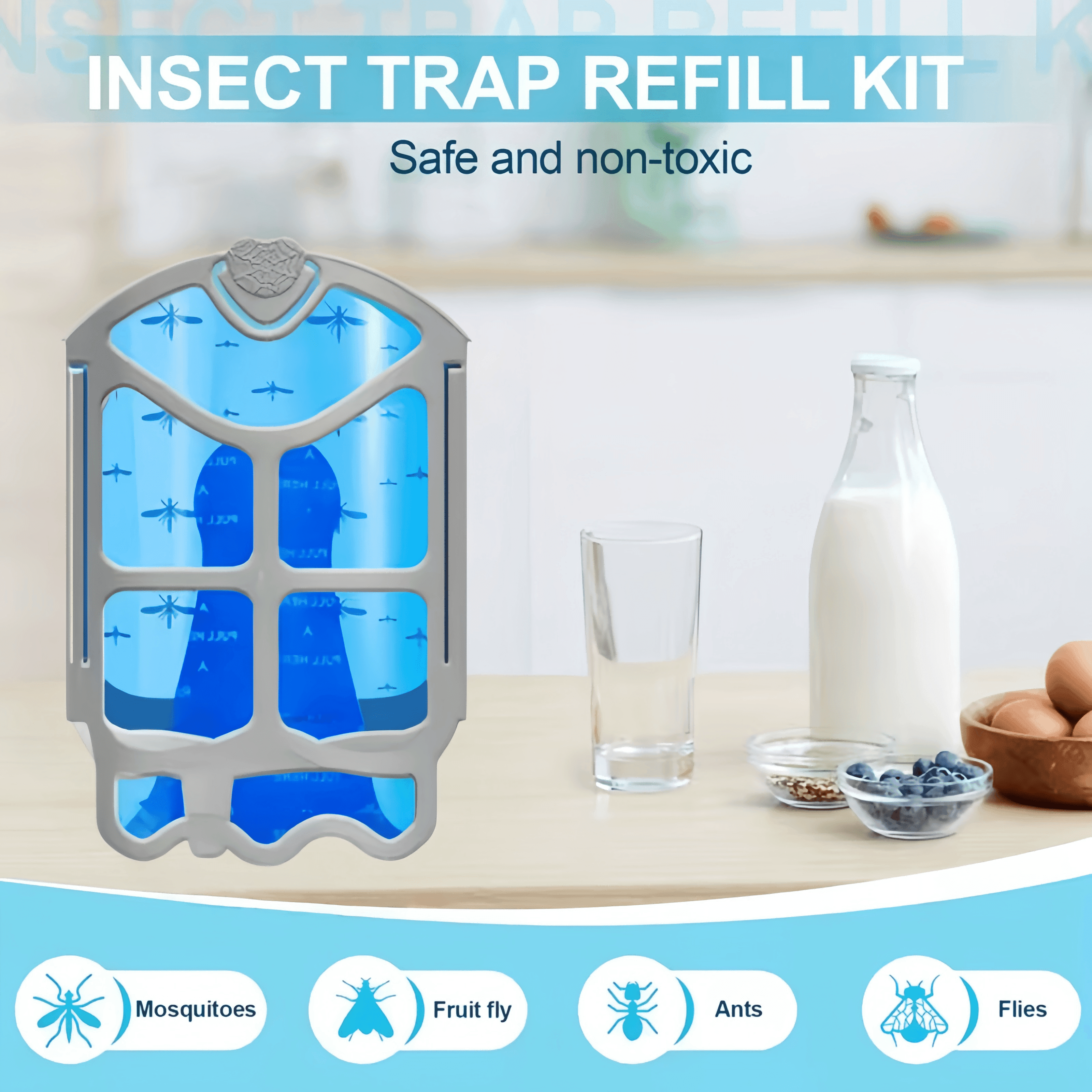 TEMU 4 Pack Refill Cartridges Compatible With Zevo M364 & Max, Flying Insect Trap Replacement Refills