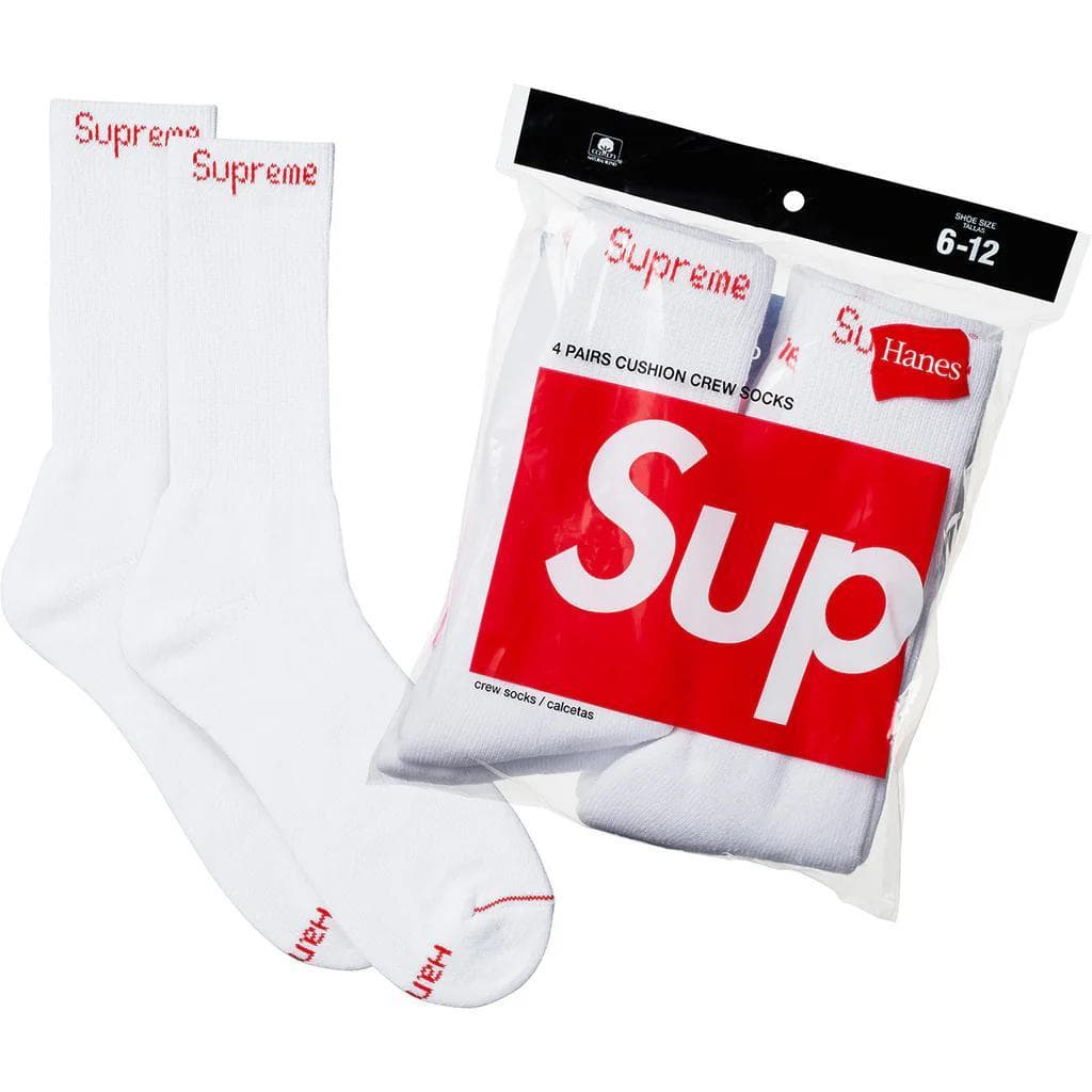 TEMU Crew White Socks (4 Pack)