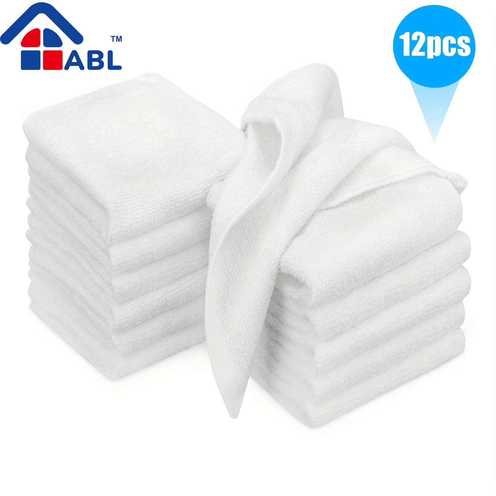 TEMU ( Outlet Abl)12 Packs Of Soft And Ultra- Towels, With A Soft Texture And Water Absorption, Suitable For Bathrooms, Gyms, Hotels, And Spas, Featuring
