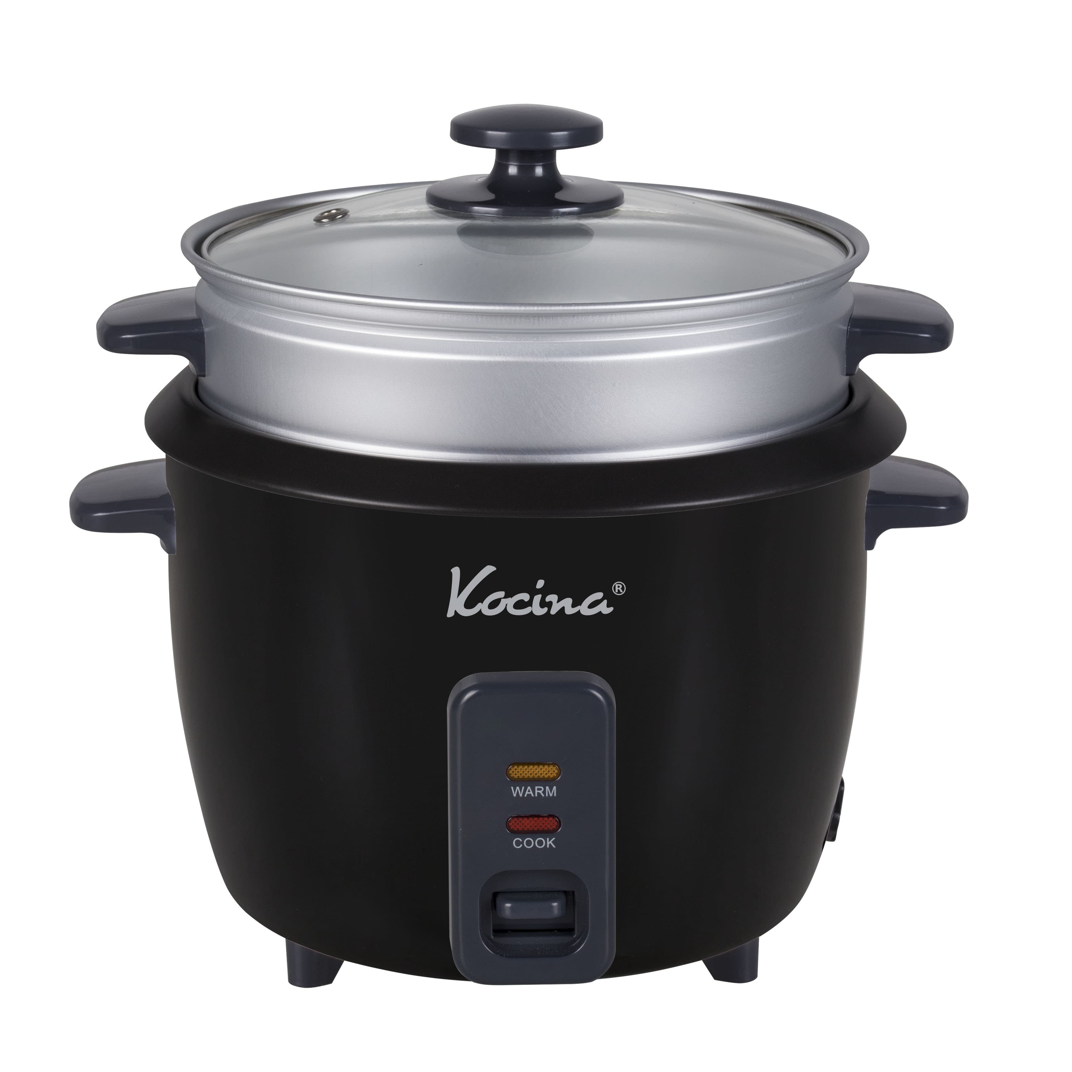 TEMU Mini Rice Cooker 3/8 Cup, Compact Electric Rice Cooker With Steamer, Cooking, Nonstick Inner Pot, Fast Cook &