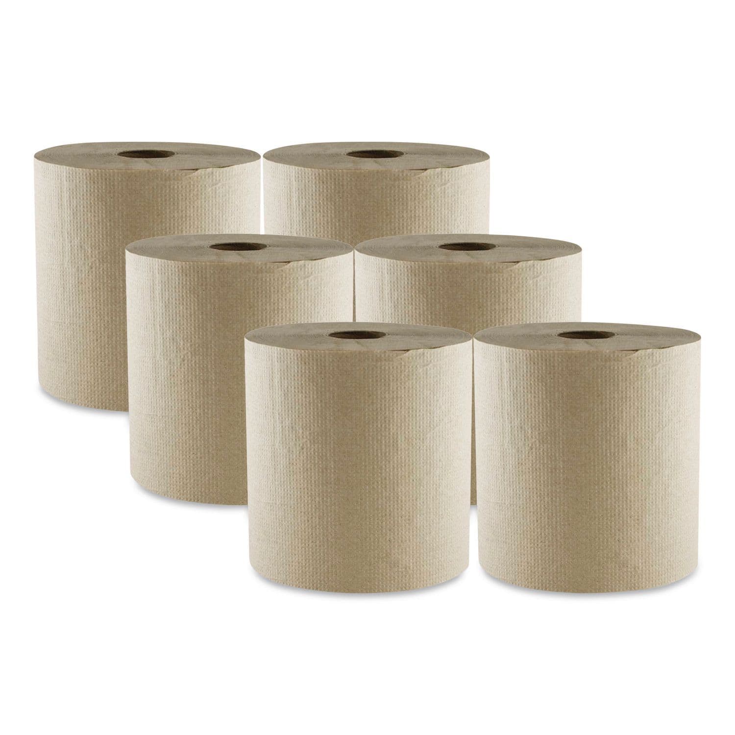TEMU Case Of 6 Boardwalk Hard Wound Disposable Paper Towel Rolls, 1 Ply, Each Roll Measures 8" X 700 Ft, Color, Sold Case